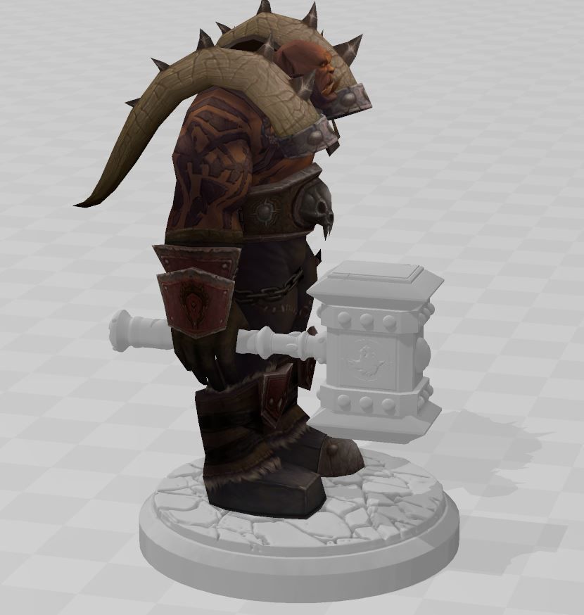 Garrosh Boss Warcraft Figurine 3d Print  3D print model_1