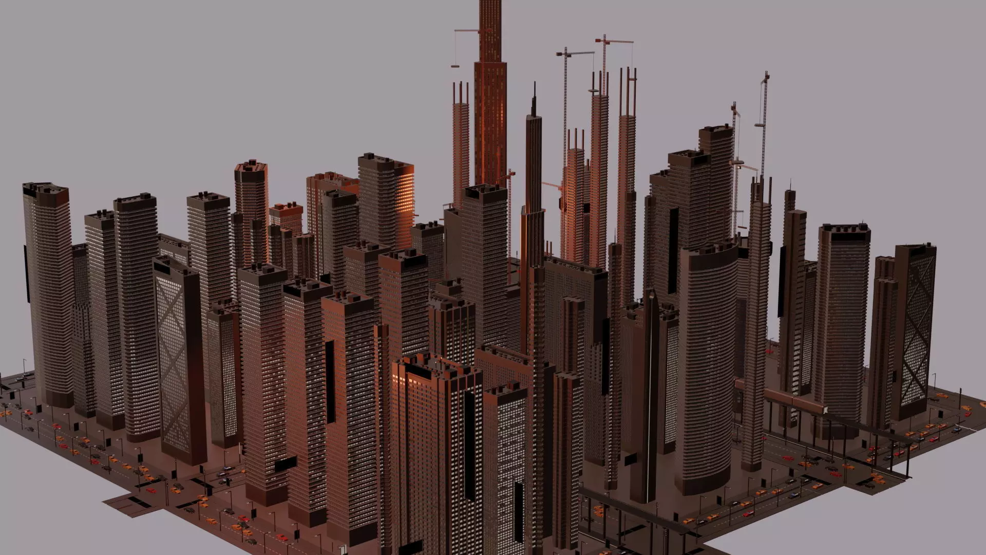 Futuristic Skyscrapers Pack 3D model_0