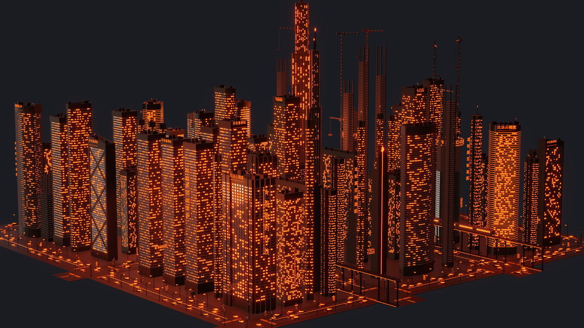 Futuristic Skyscrapers Pack 3D model_2
