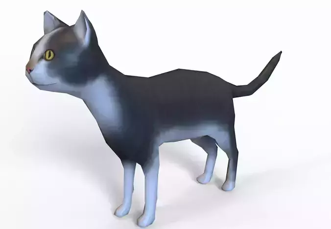 3D low poly Cat Low-poly 3D model