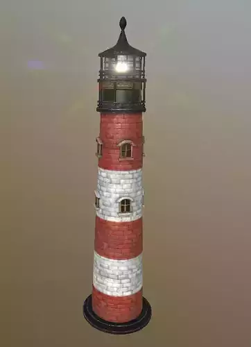 lighthouse with stripes