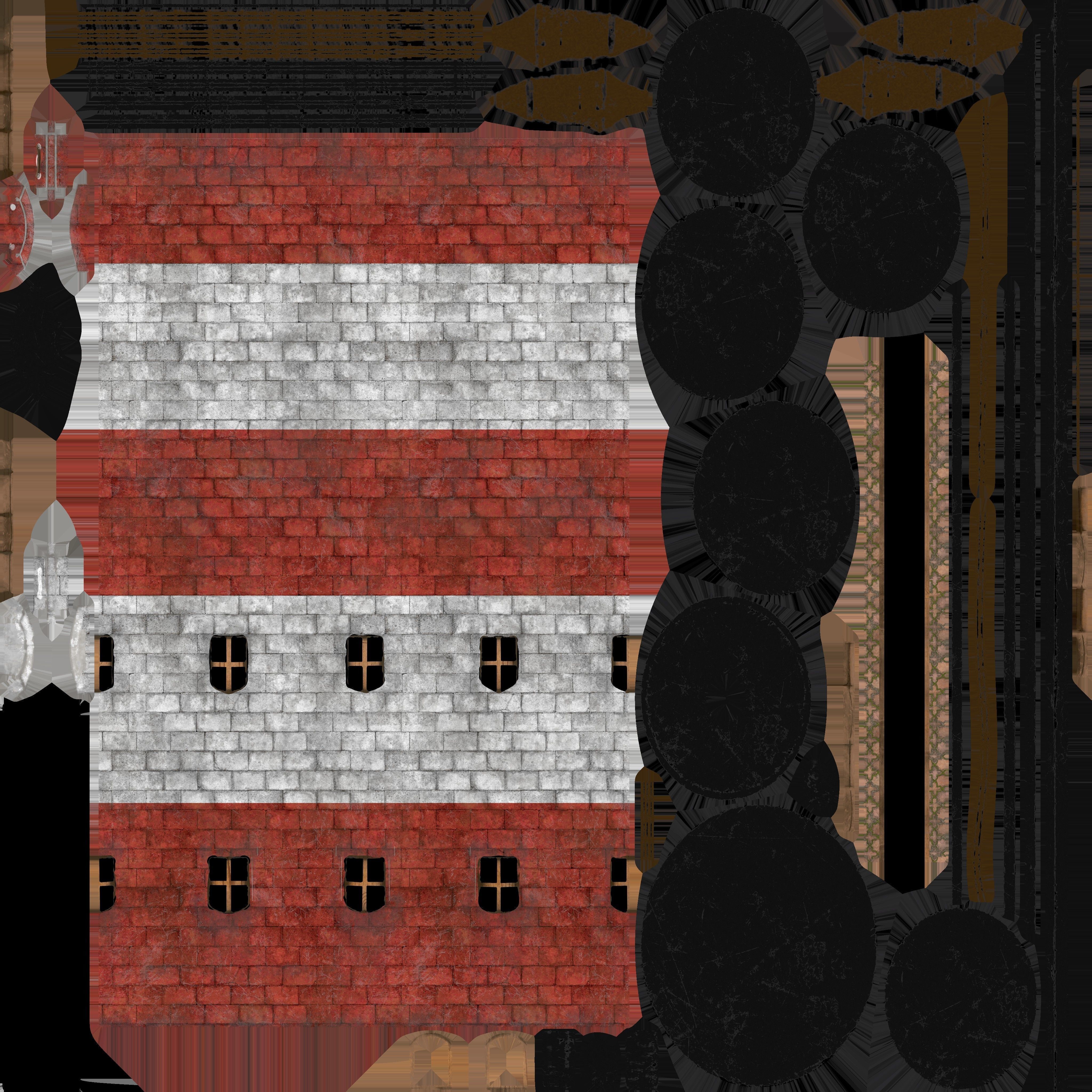 lighthouse with stripes 3D model_3