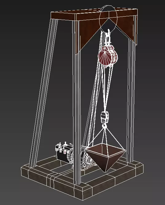 block and tackle Free 3D model