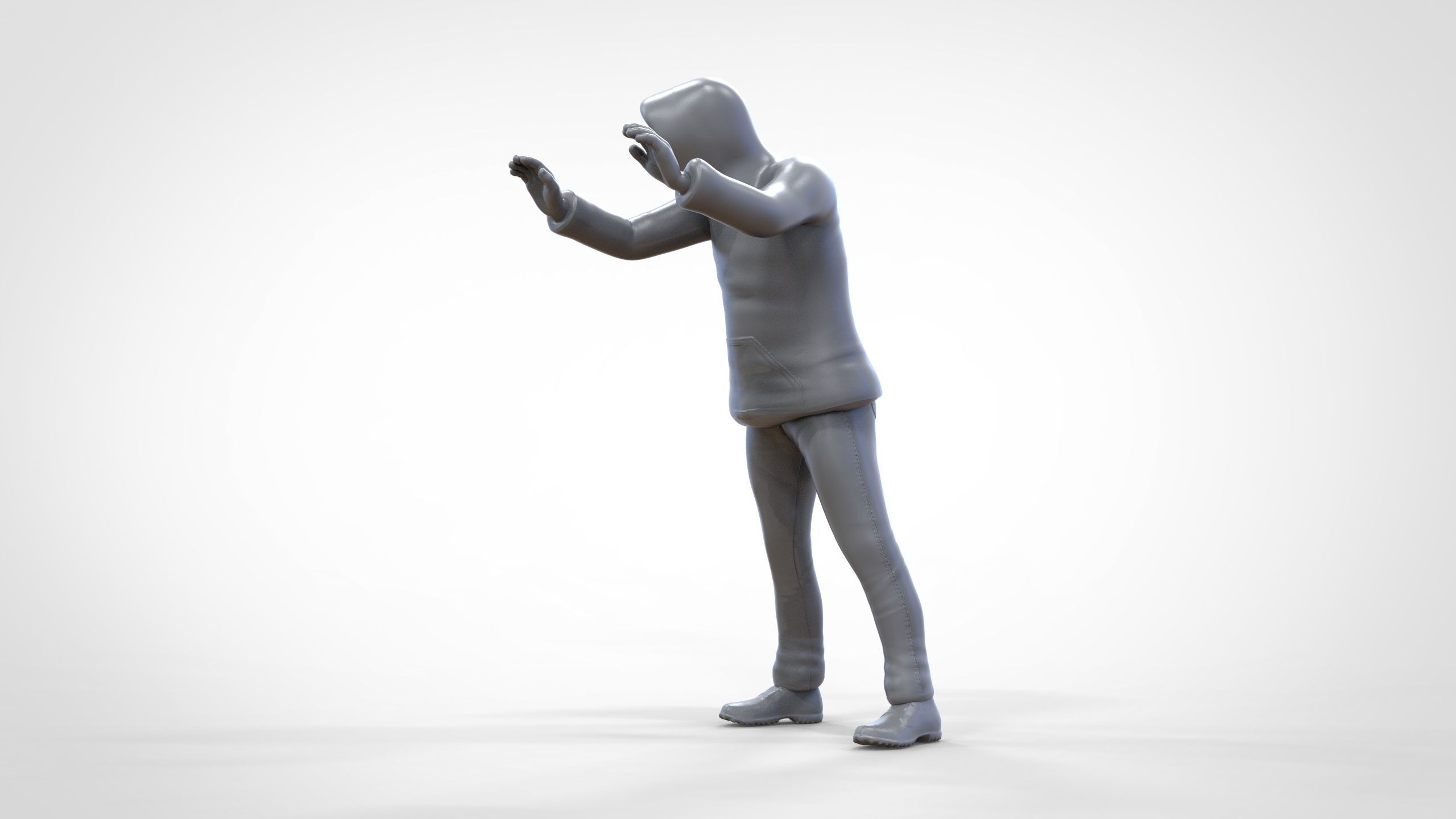 A police officer  arrested a guilty man 1 64 Miniature 3D print model_46