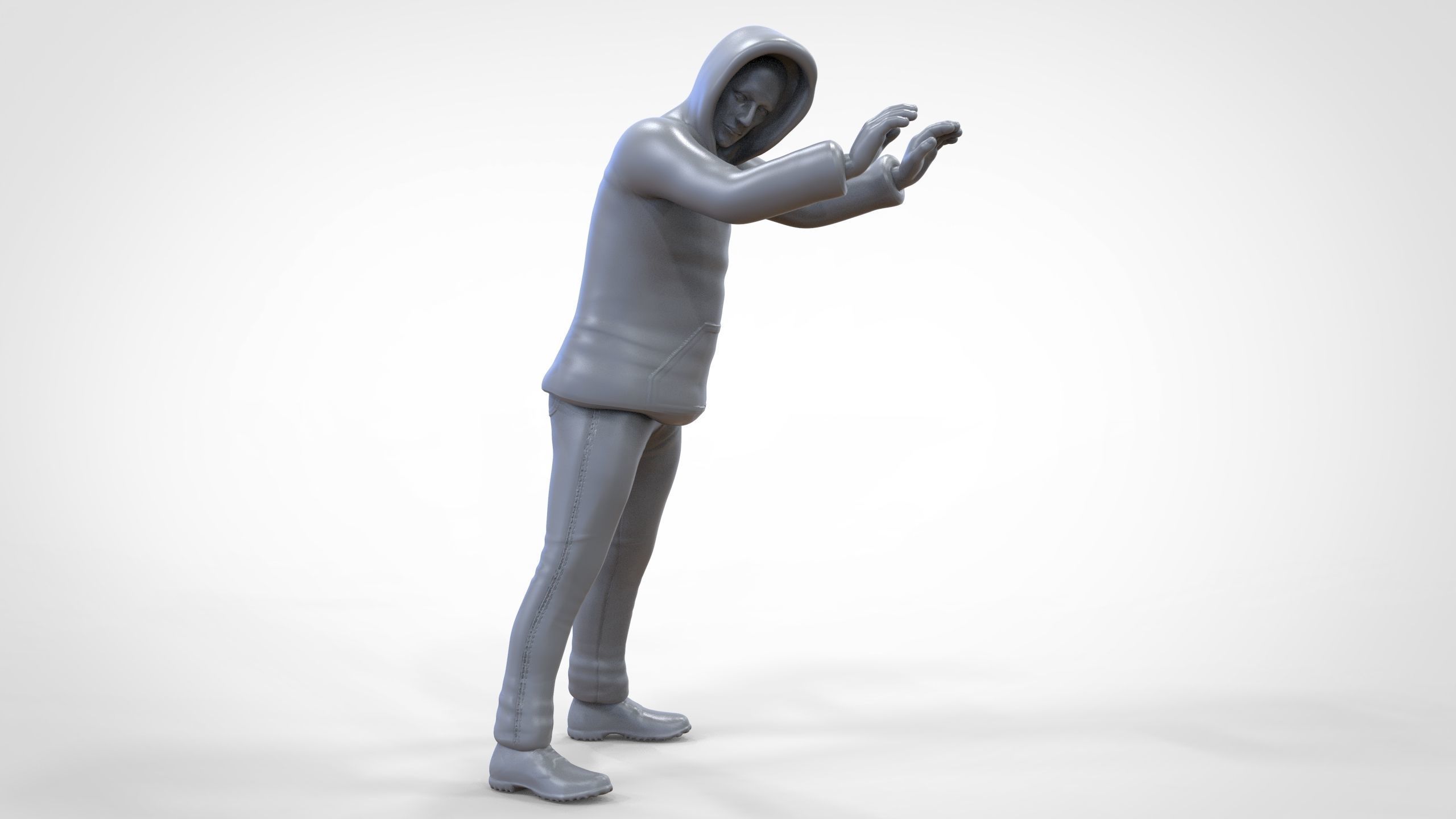 A police officer  arrested a guilty man 1 64 Miniature 3D print model_43