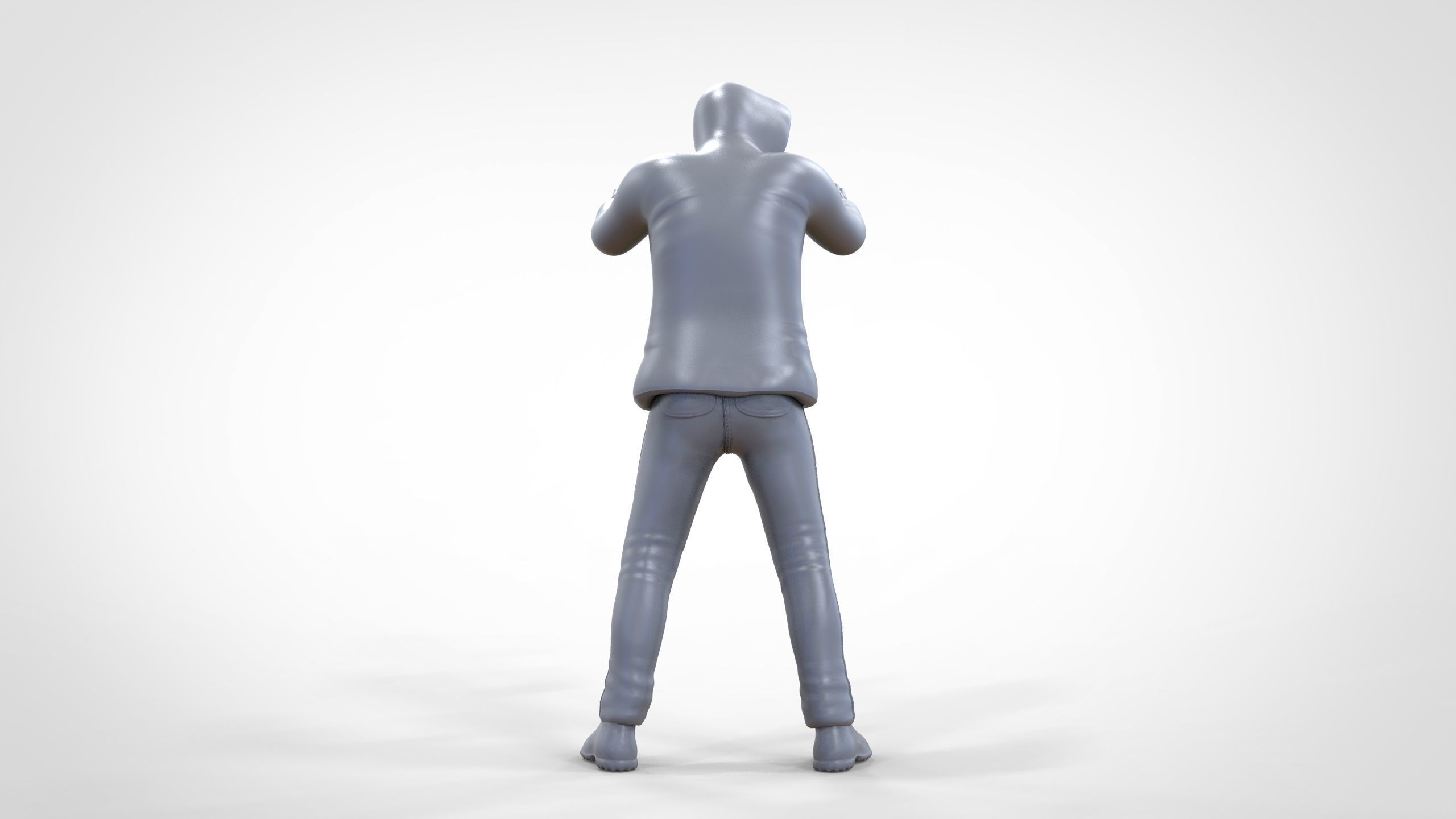A police officer  arrested a guilty man 1 64 Miniature 3D print model_45
