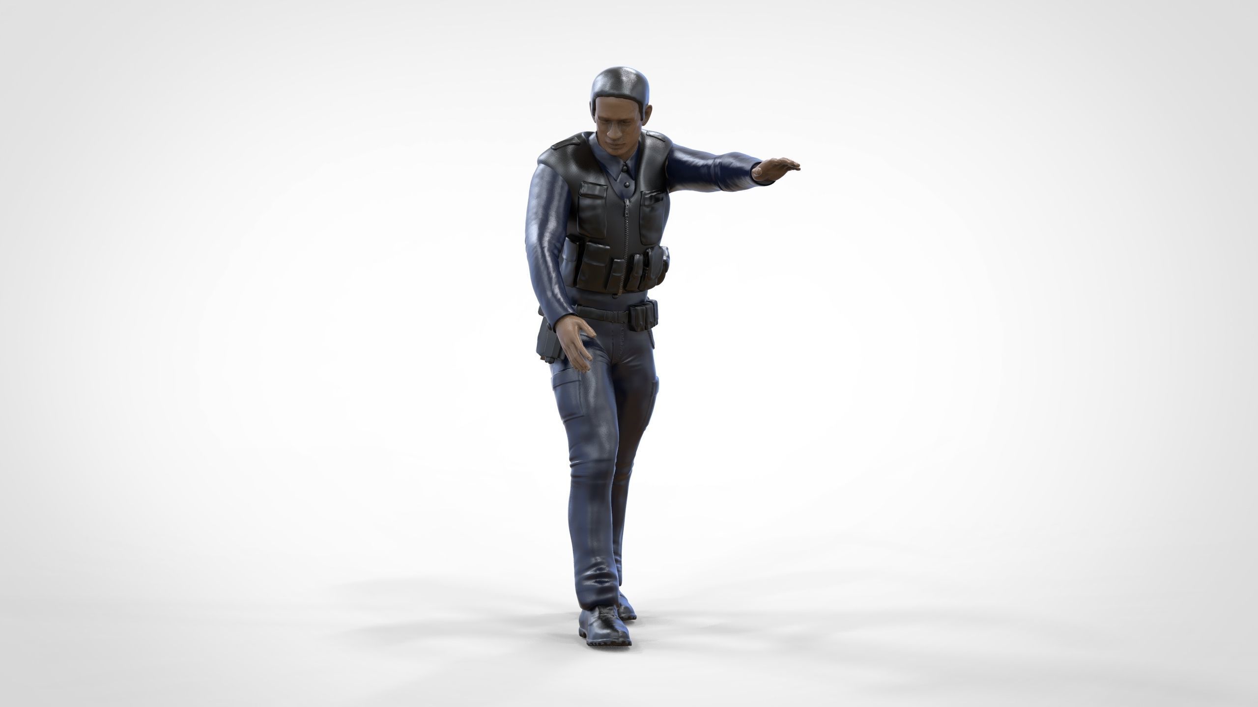 A police officer  arrested a guilty man 1 64 Miniature 3D print model_19