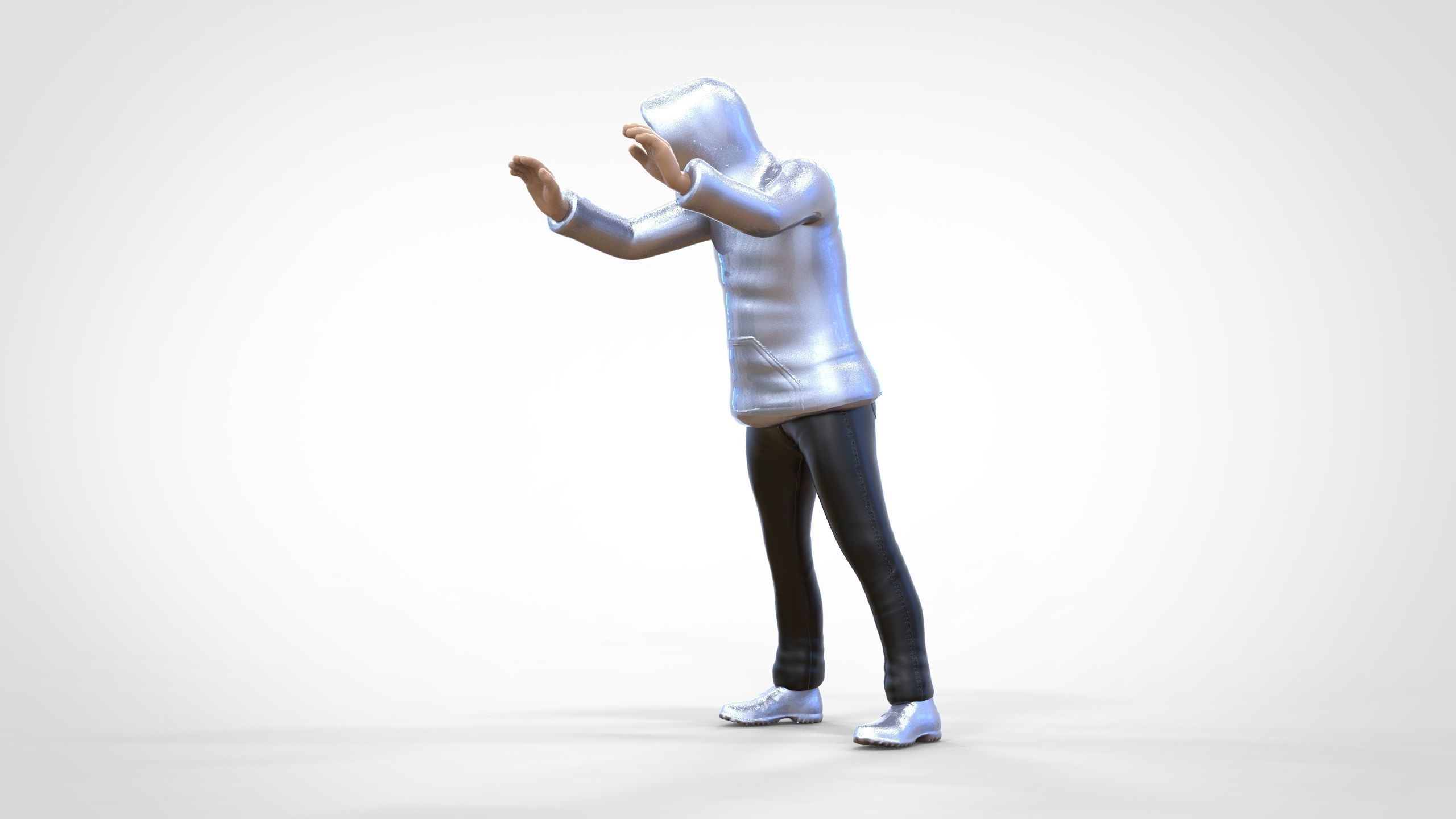 A police officer  arrested a guilty man 1 64 Miniature 3D print model_37