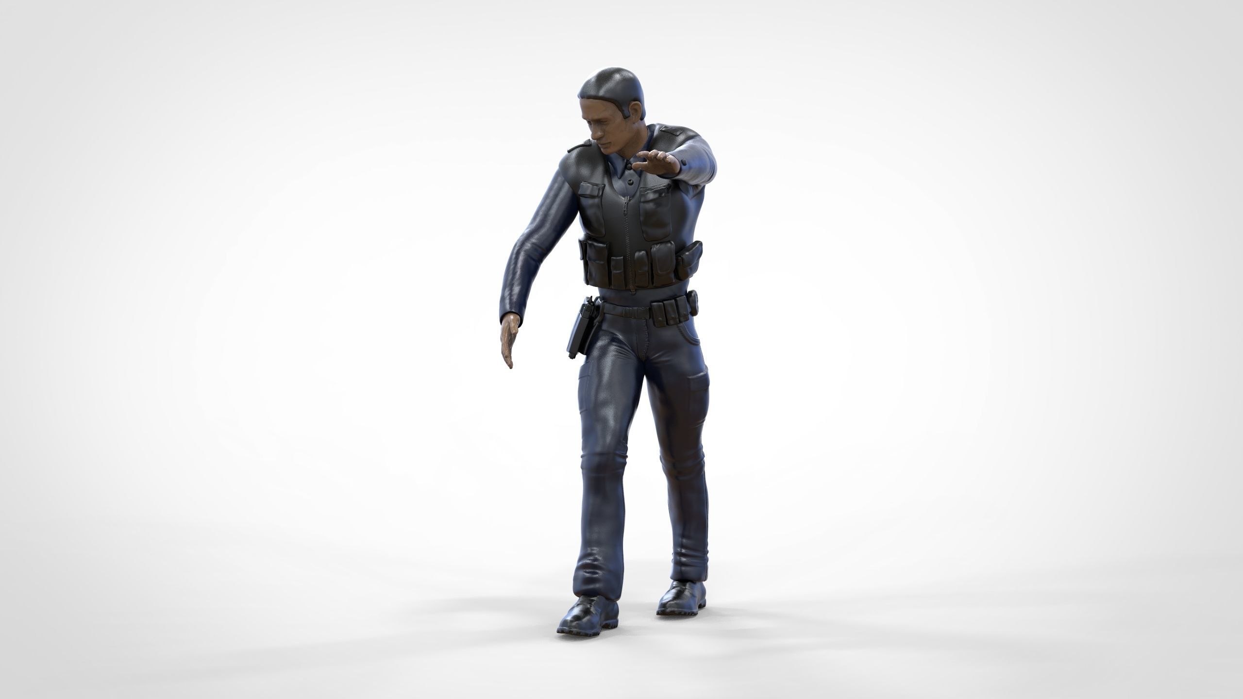 A police officer  arrested a guilty man 1 64 Miniature 3D print model_17