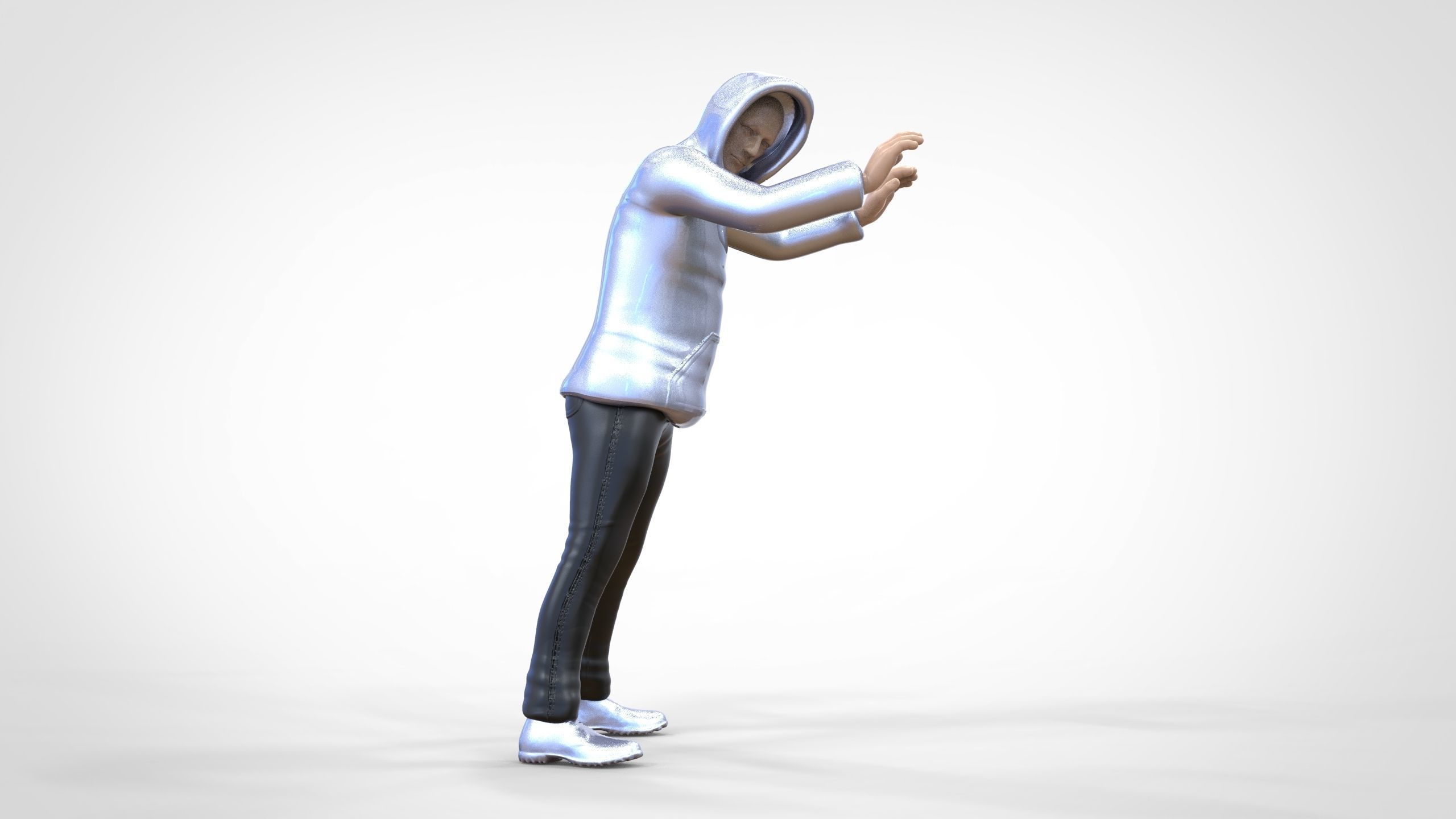 A police officer  arrested a guilty man 1 64 Miniature 3D print model_28