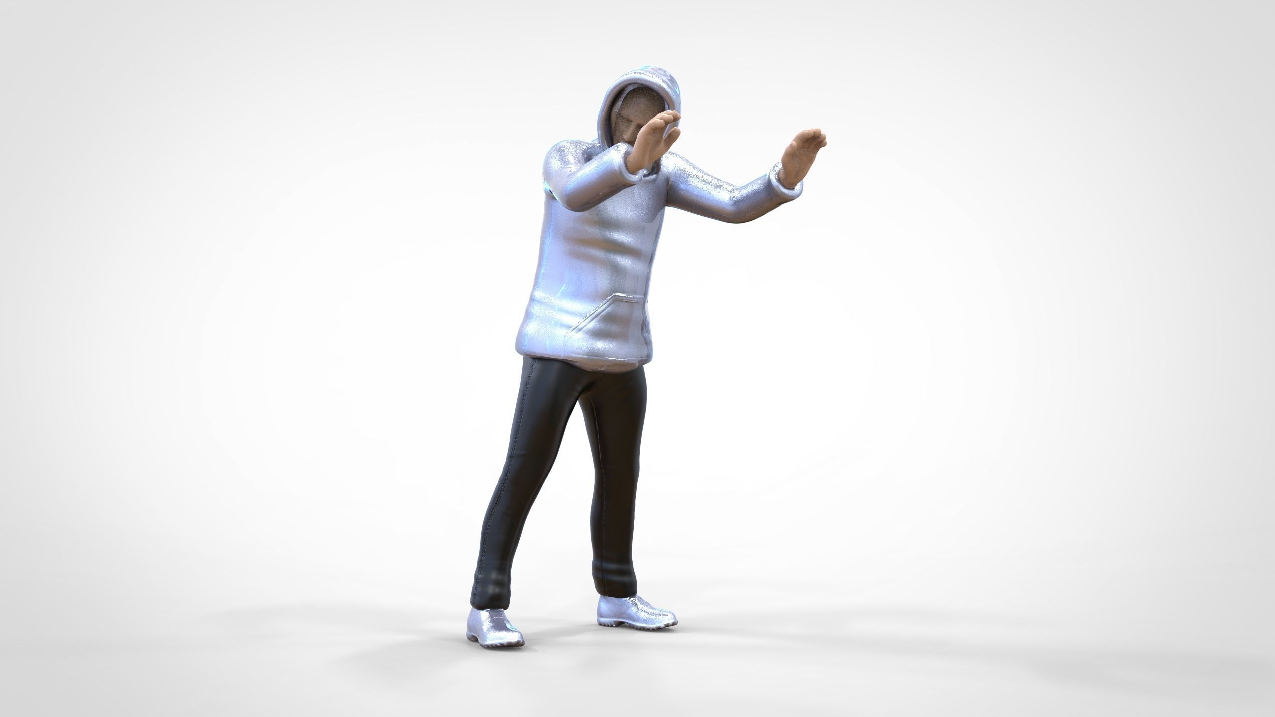 A police officer  arrested a guilty man 1 64 Miniature 3D print model_42