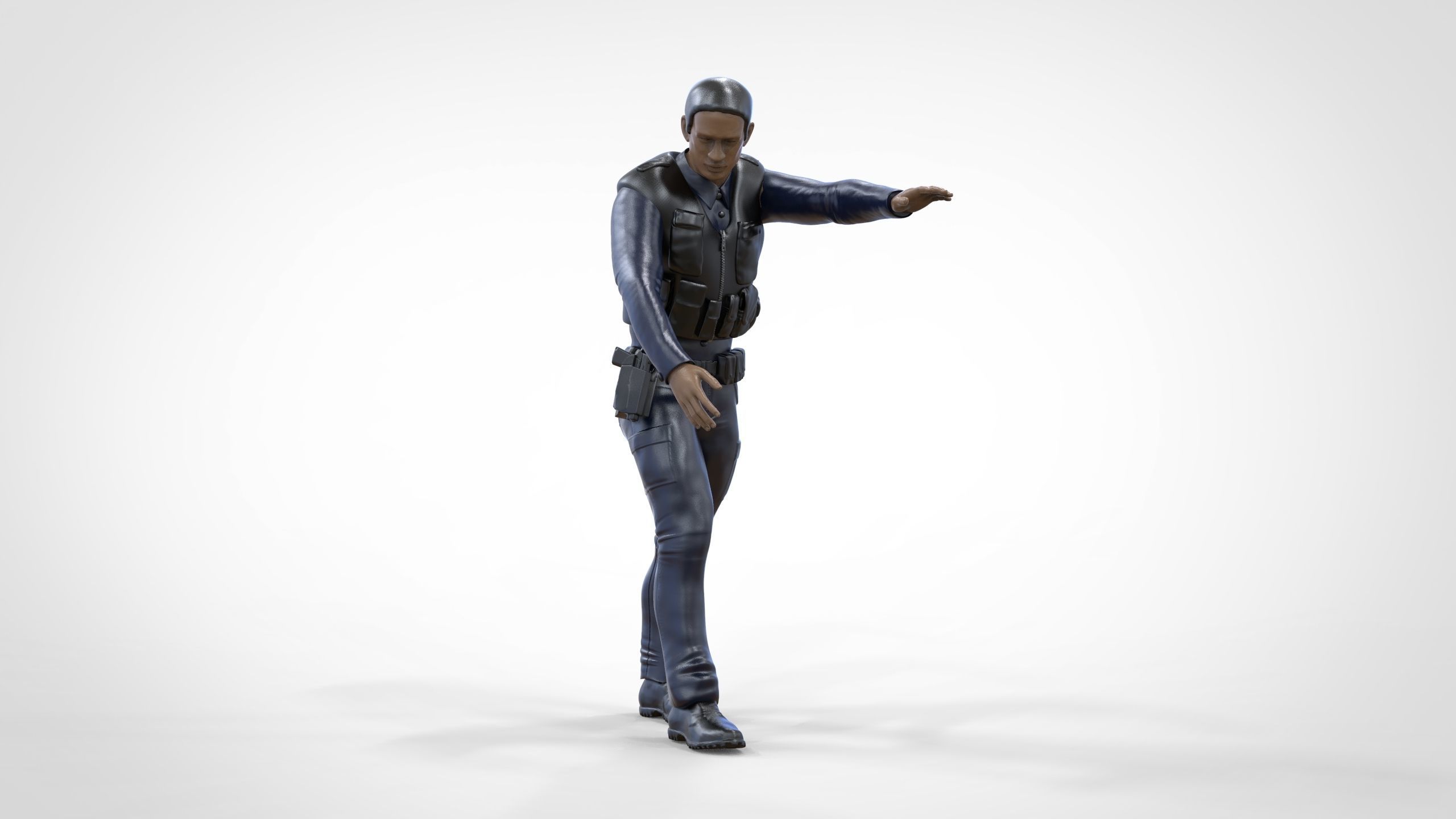 A police officer  arrested a guilty man 1 64 Miniature 3D print model_20
