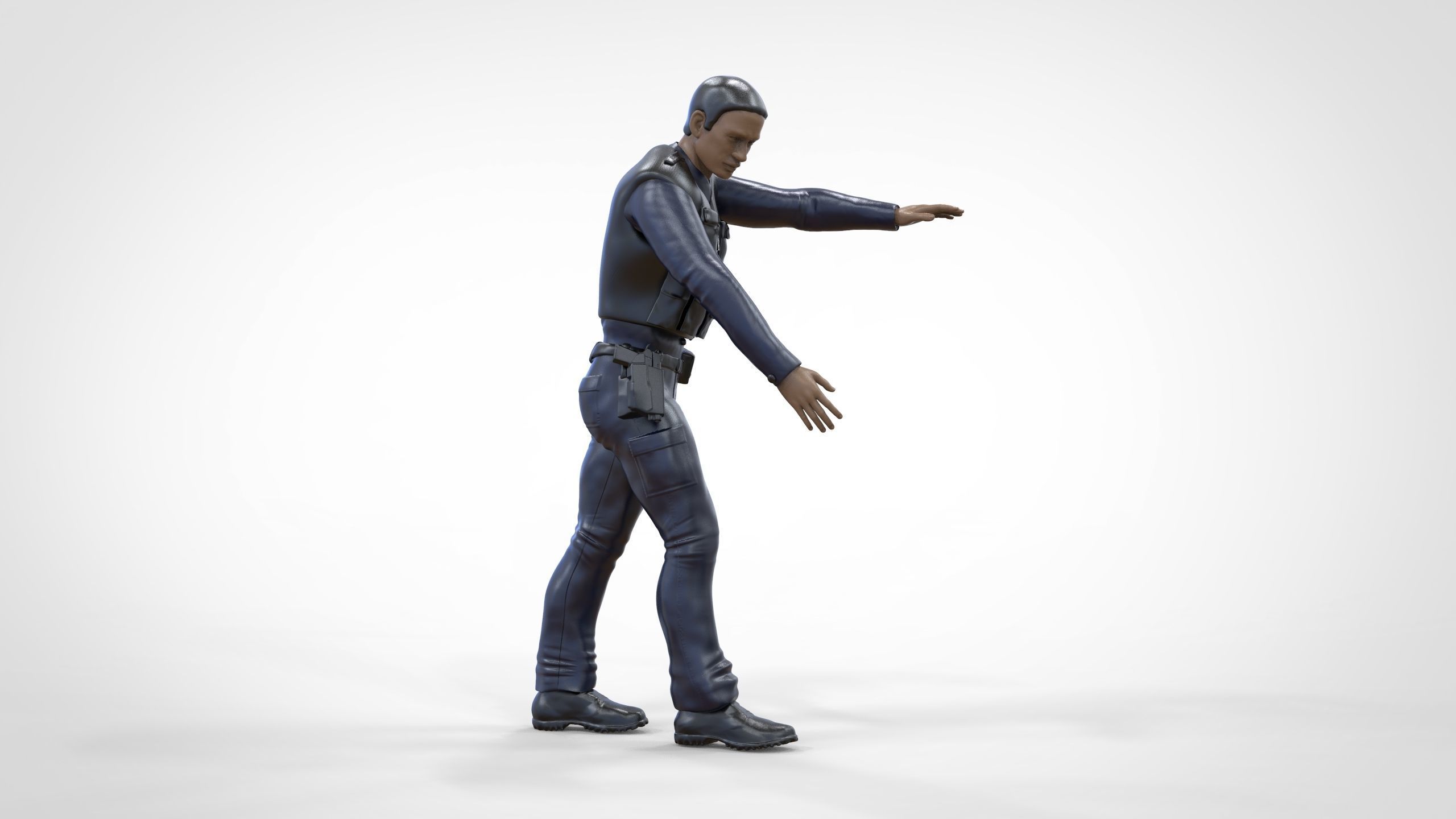 A police officer  arrested a guilty man 1 64 Miniature 3D print model_5