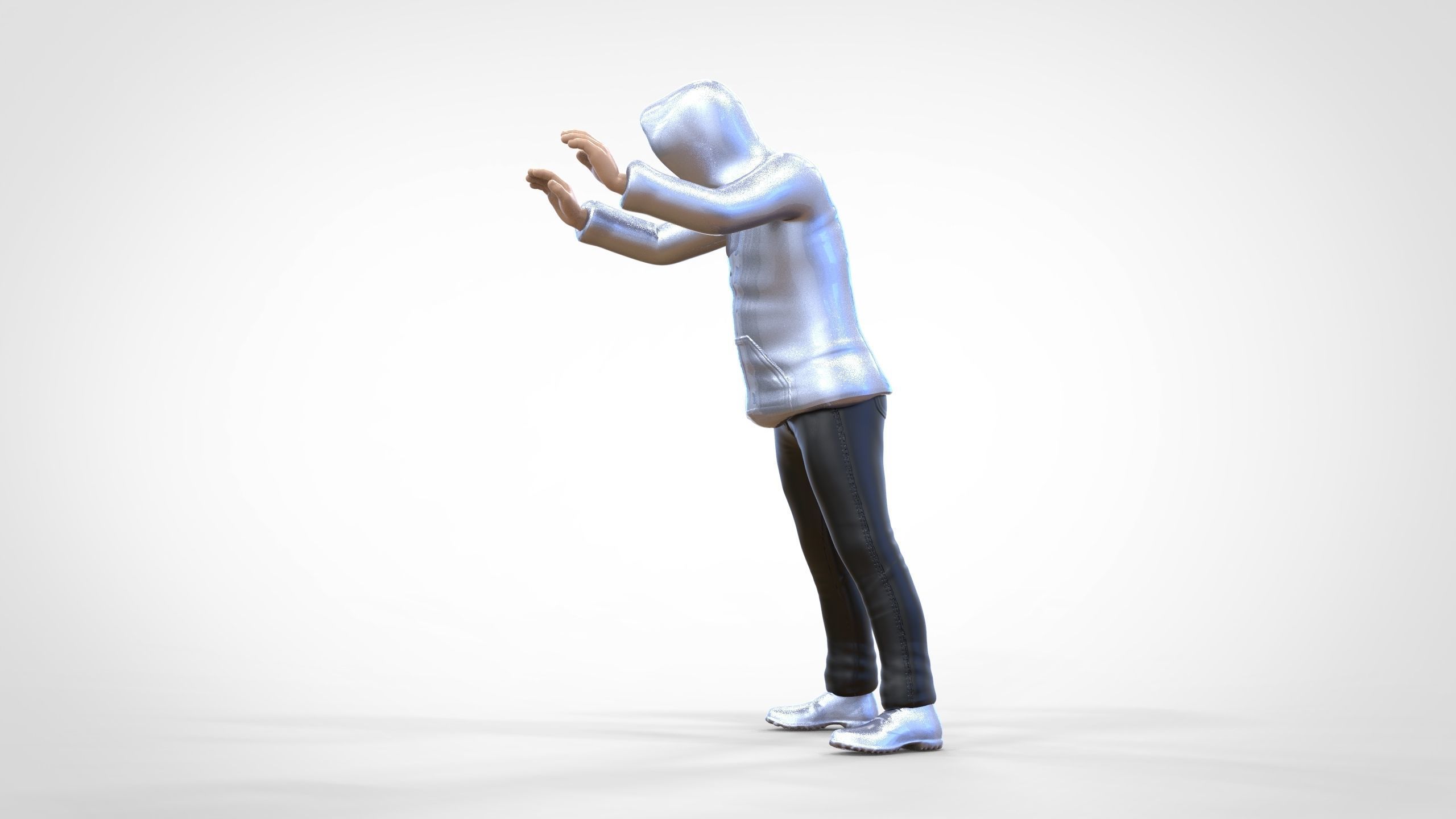 A police officer  arrested a guilty man 1 64 Miniature 3D print model_36