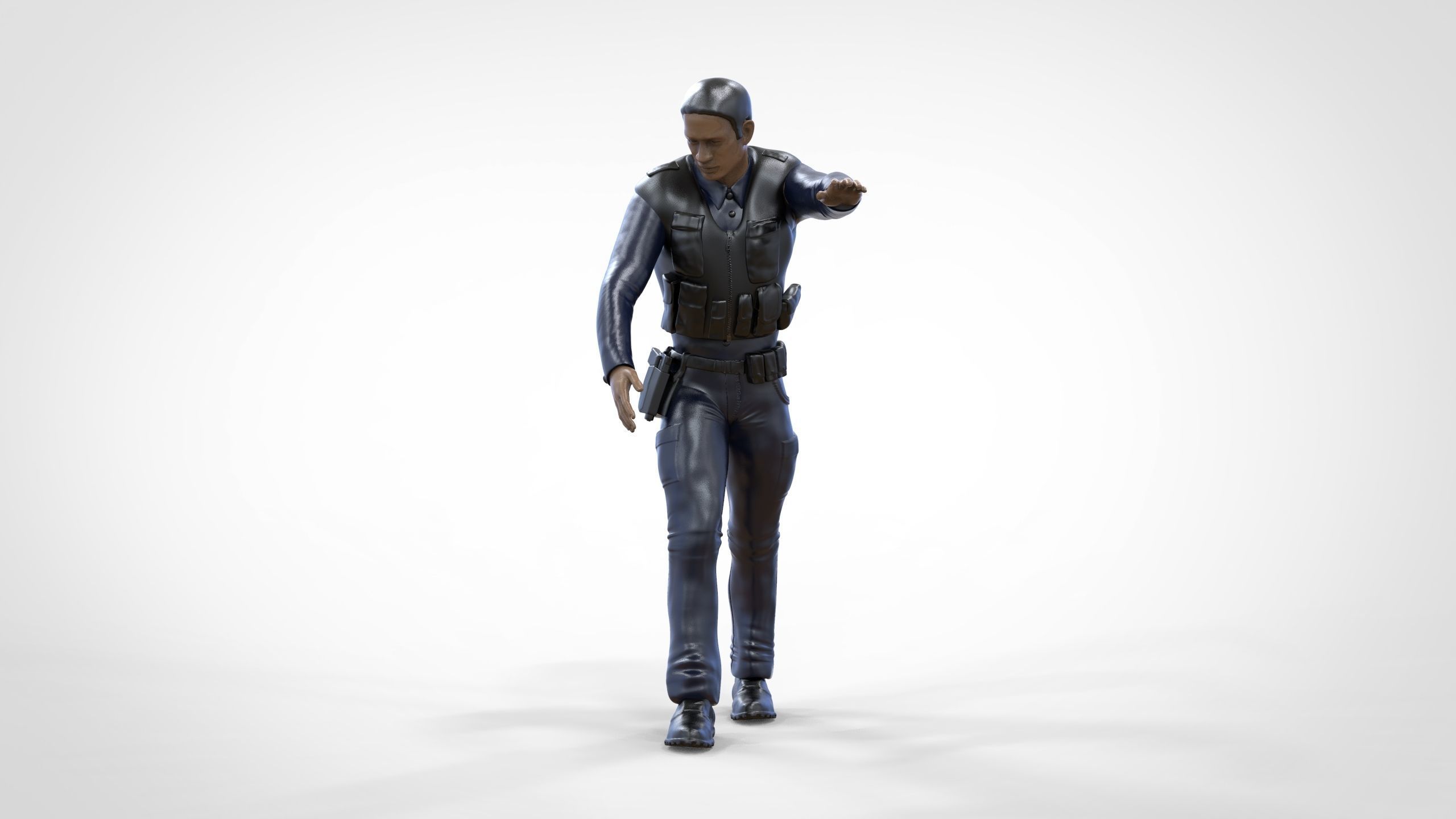 A police officer  arrested a guilty man 1 64 Miniature 3D print model_18