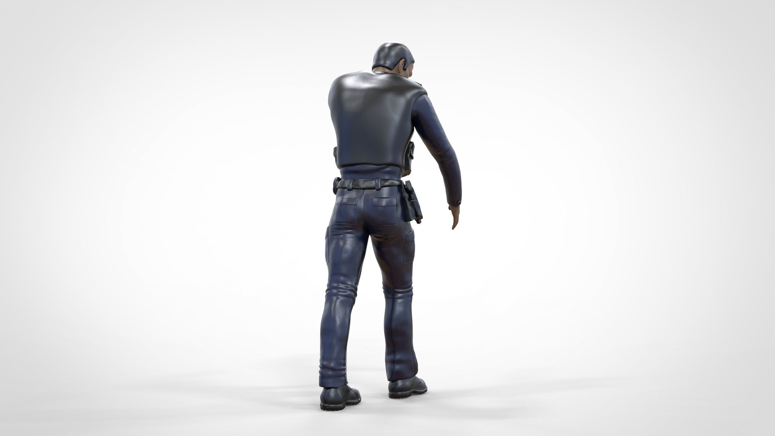 A police officer  arrested a guilty man 1 64 Miniature 3D print model_7