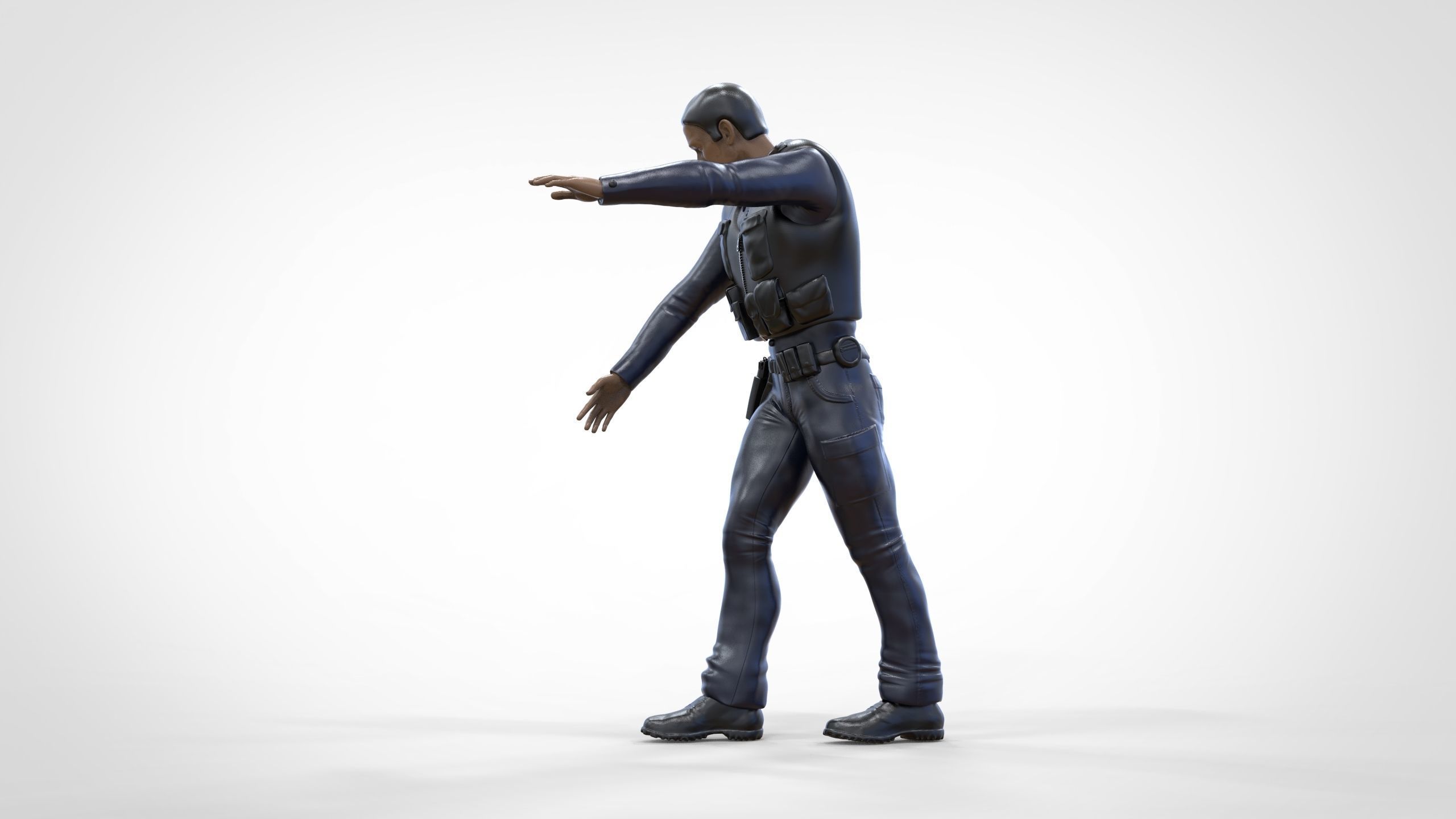 A police officer  arrested a guilty man 1 64 Miniature 3D print model_14