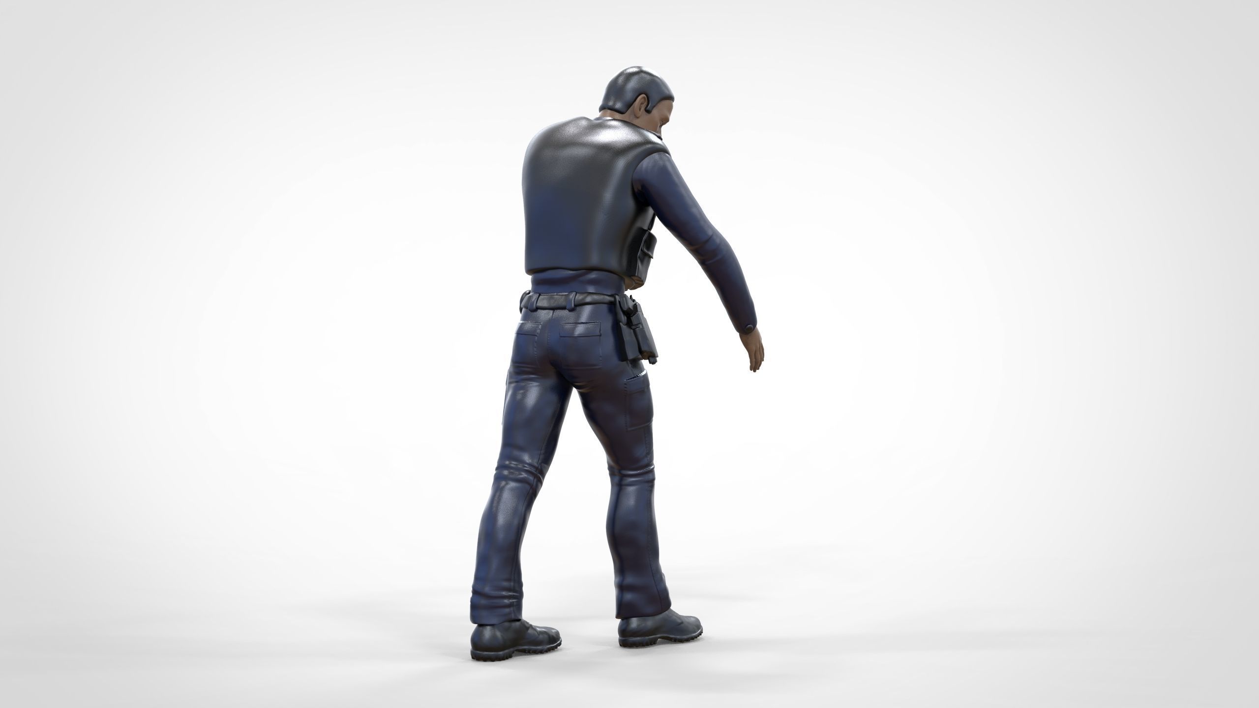A police officer  arrested a guilty man 1 64 Miniature 3D print model_6