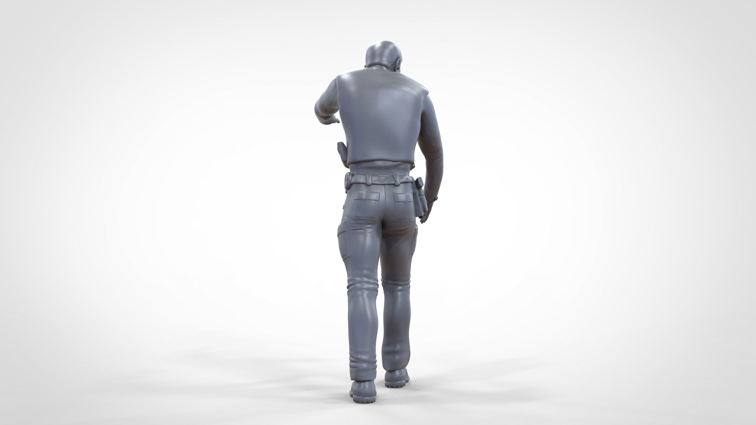 A police officer  arrested a guilty man 1 64 Miniature 3D print model_23