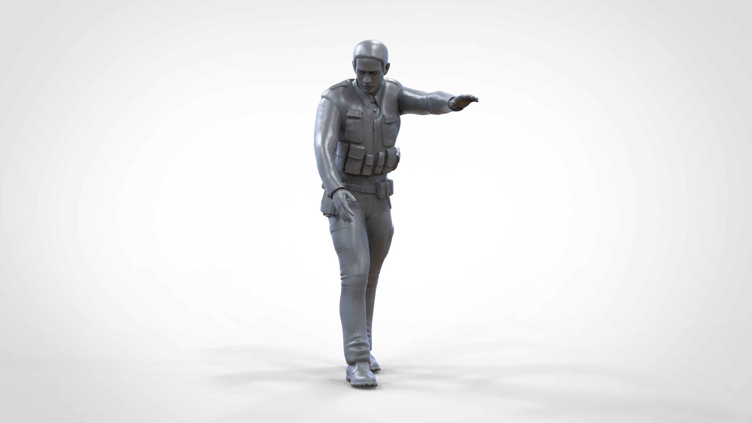 A police officer  arrested a guilty man 1 64 Miniature 3D print model_25
