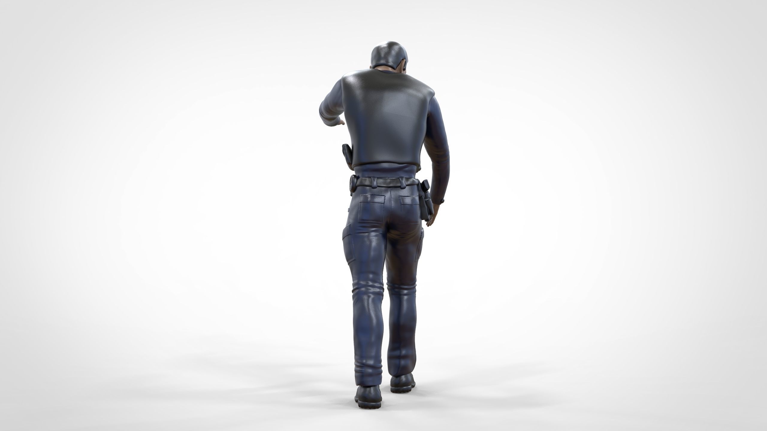 A police officer  arrested a guilty man 1 64 Miniature 3D print model_8