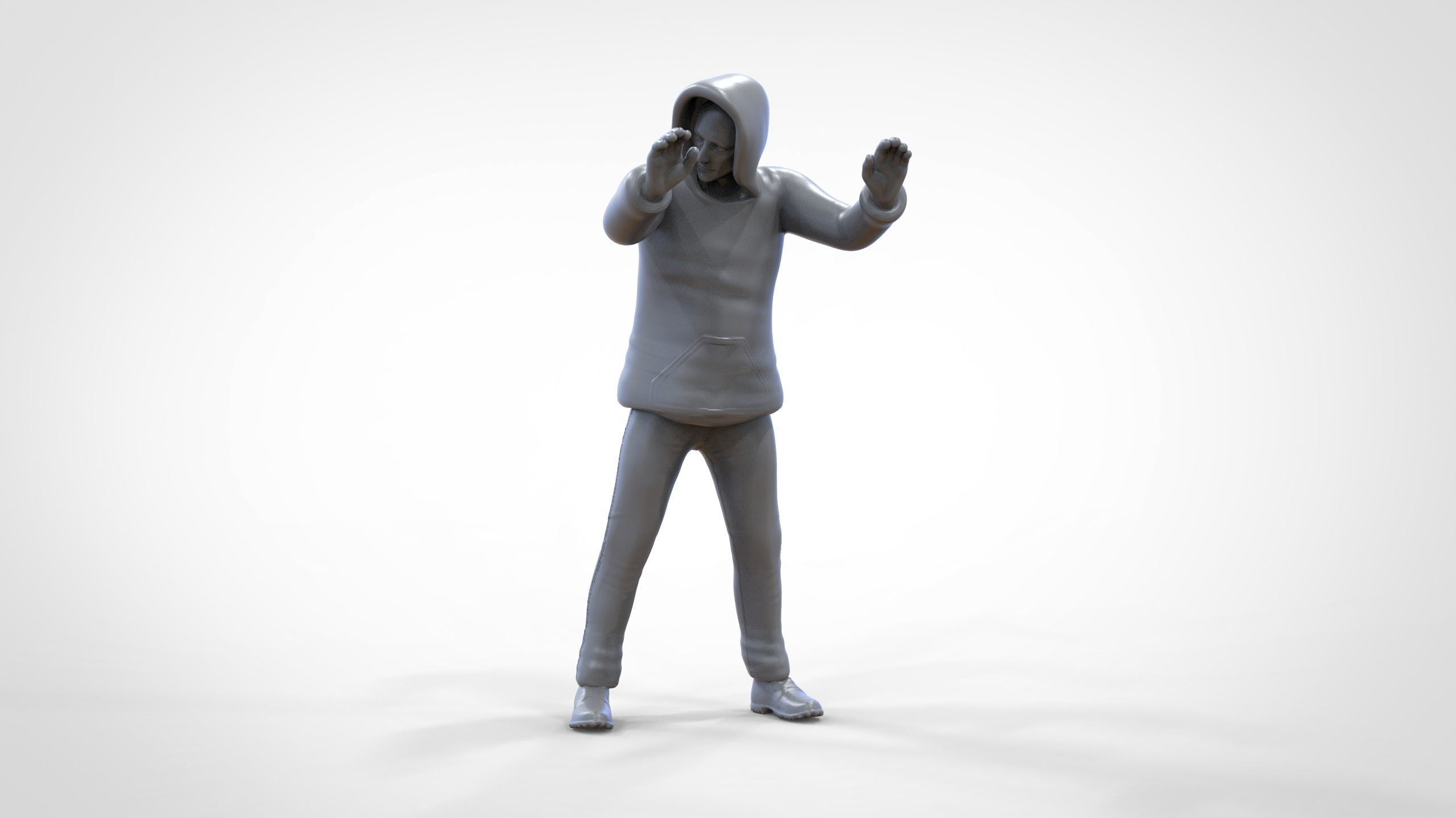 A police officer  arrested a guilty man 1 64 Miniature 3D print model_48