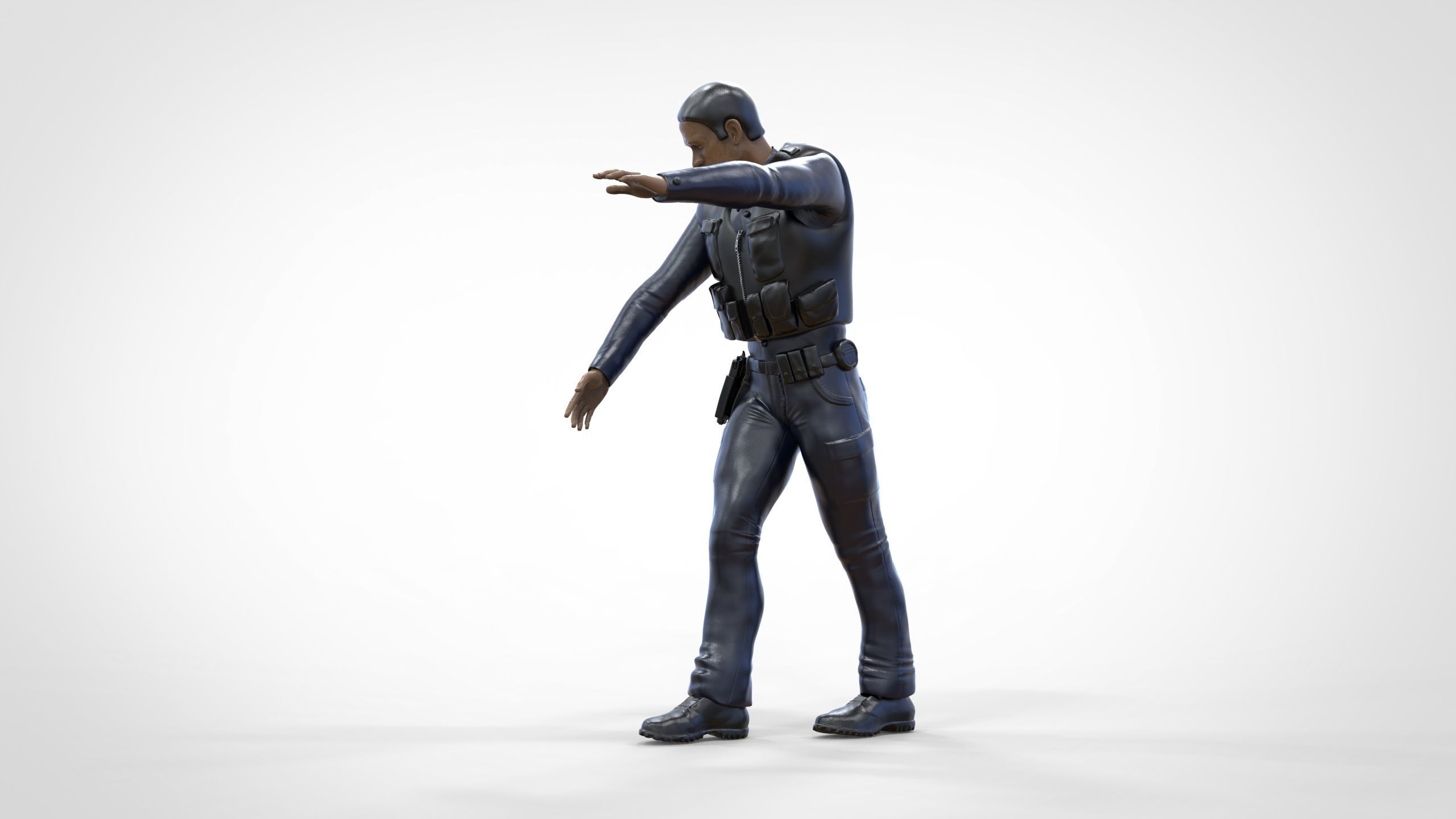 A police officer  arrested a guilty man 1 64 Miniature 3D print model_15