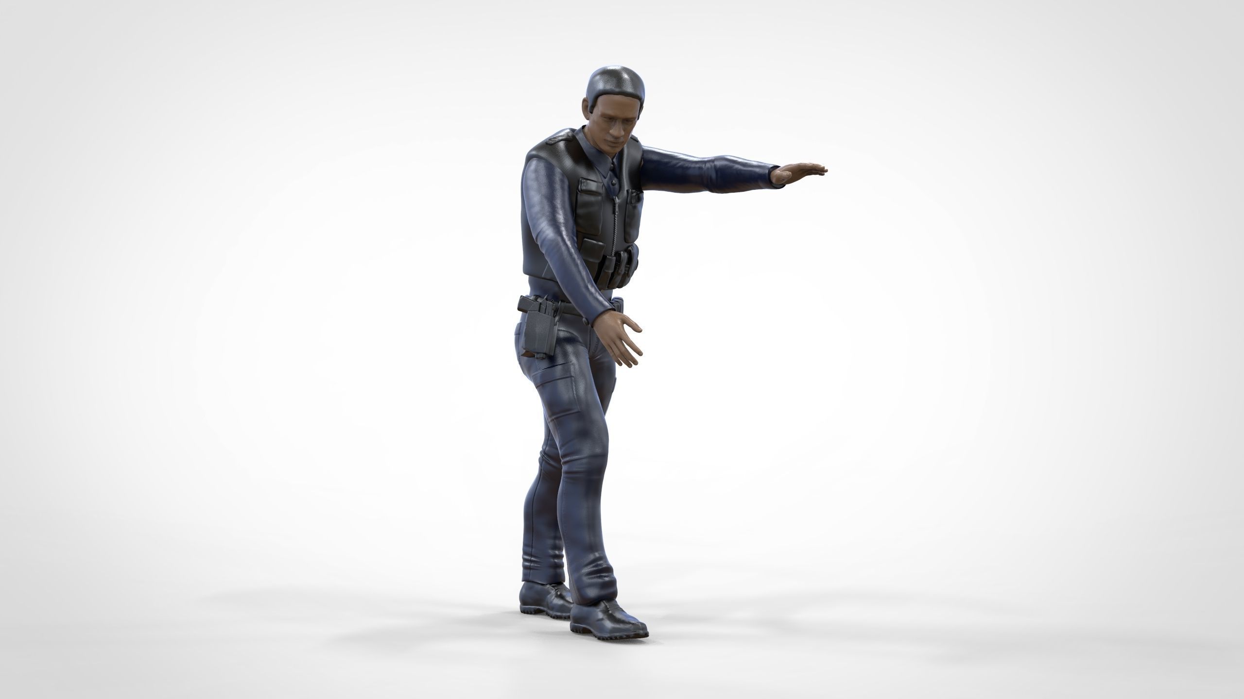 A police officer  arrested a guilty man 1 64 Miniature 3D print model_21