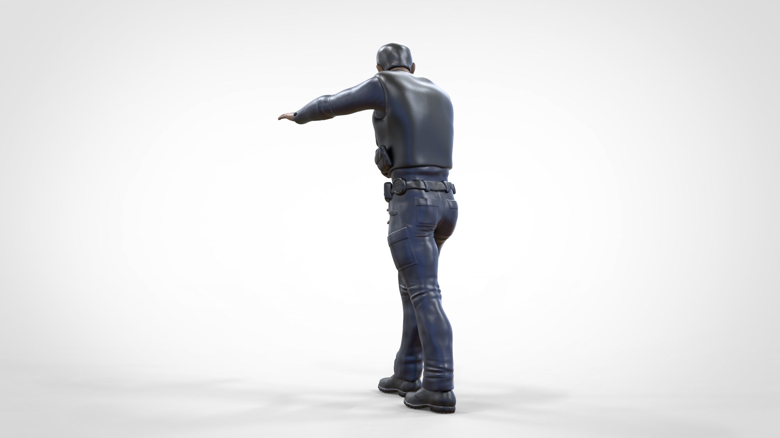 A police officer  arrested a guilty man 1 64 Miniature 3D print model_10