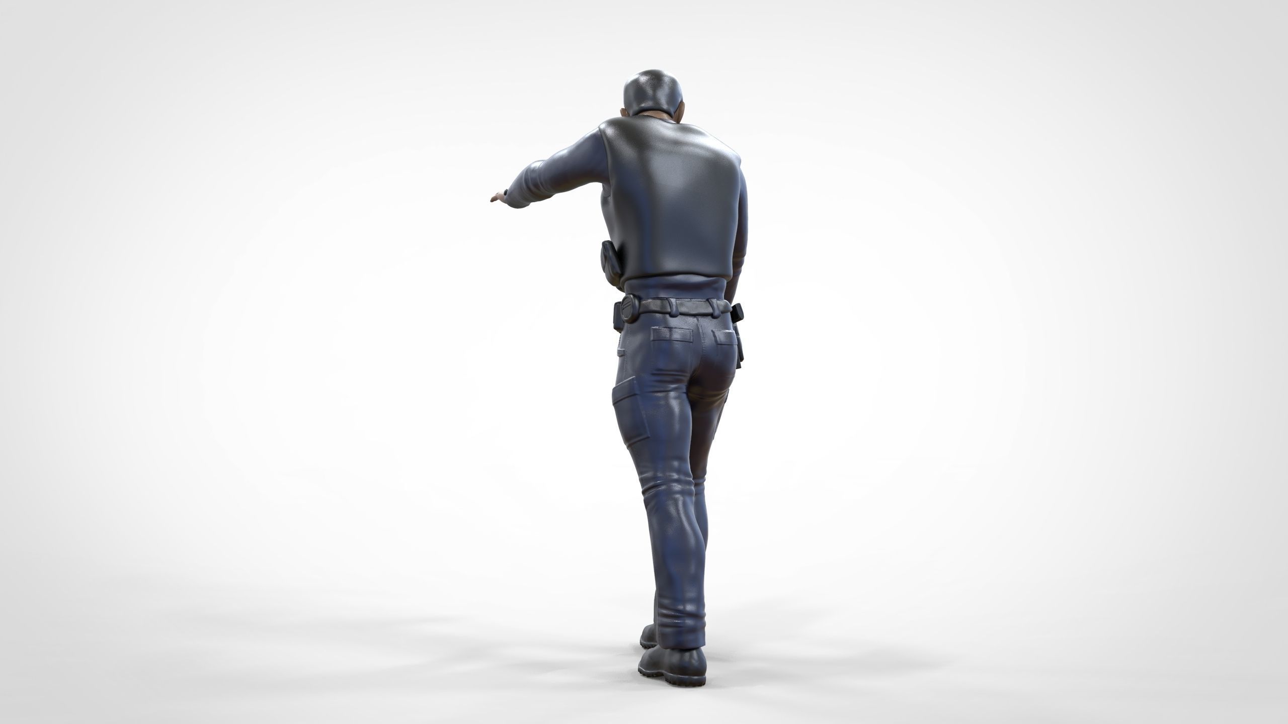 A police officer  arrested a guilty man 1 64 Miniature 3D print model_9