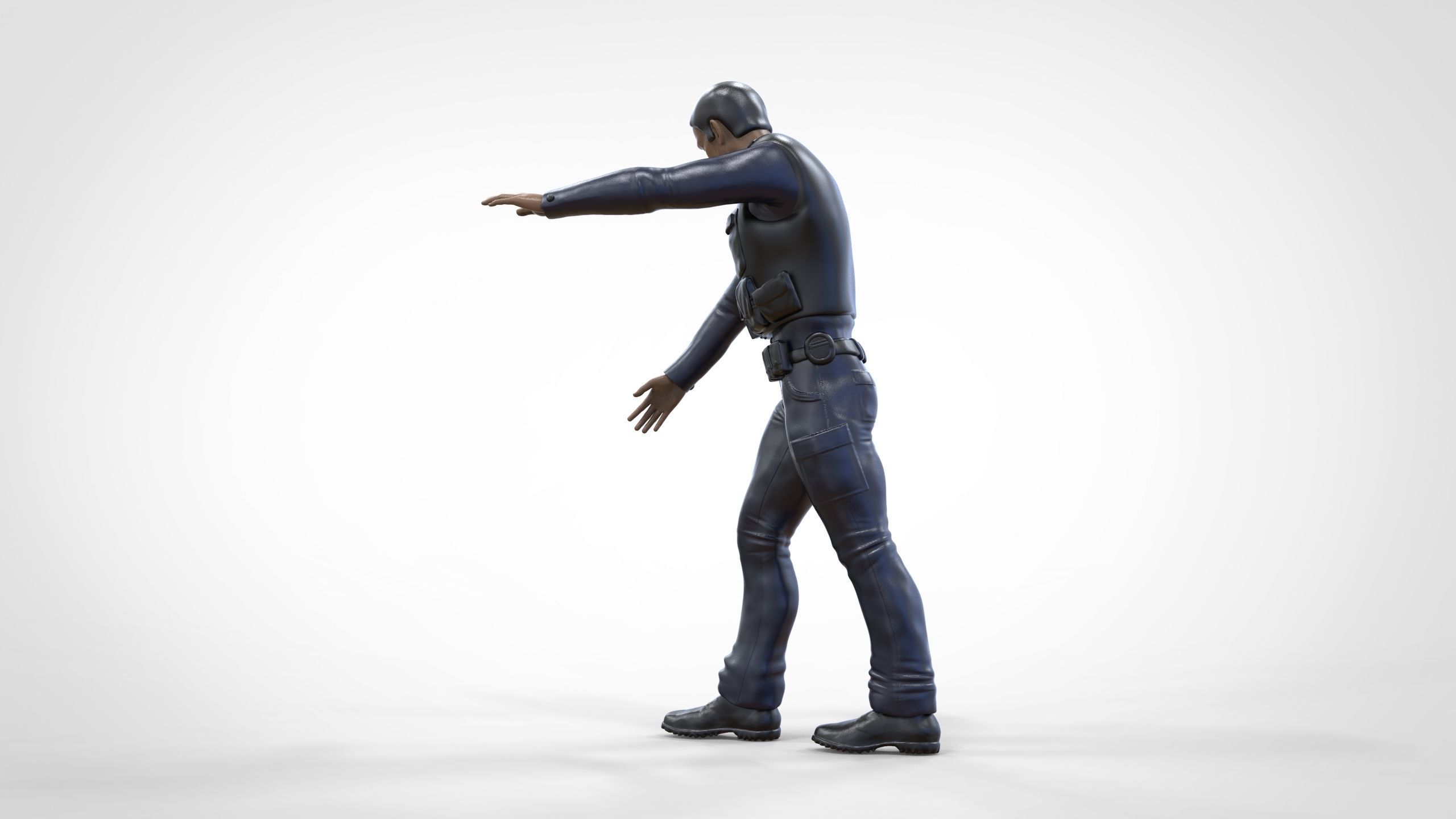 A police officer  arrested a guilty man 1 64 Miniature 3D print model_12