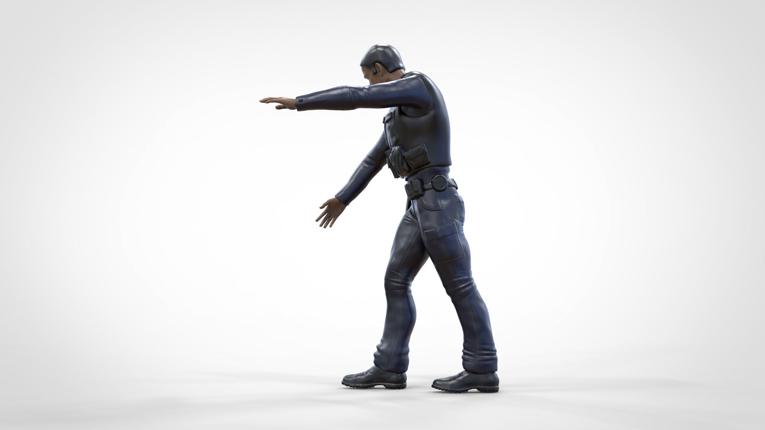 A police officer  arrested a guilty man 1 64 Miniature 3D print model_13