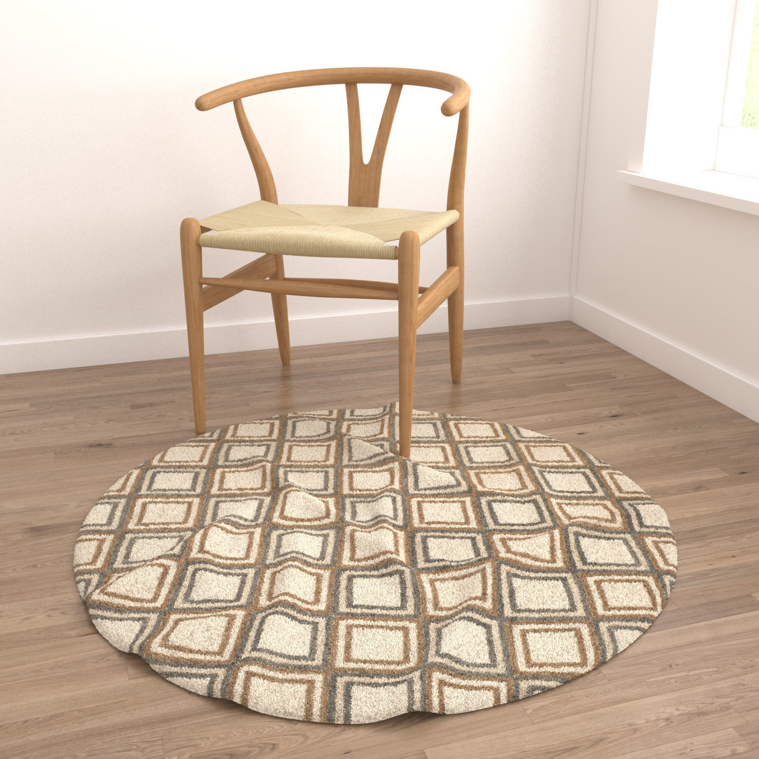 Round Rug Set 87 3D model_3