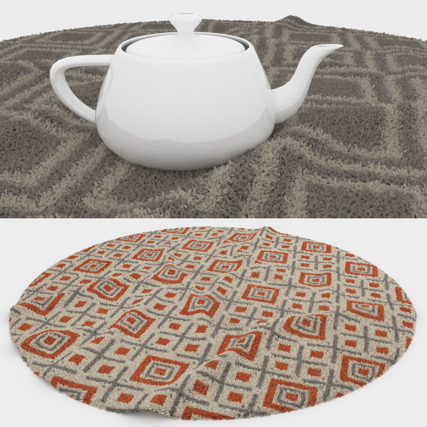 Round Rug Set 87 3D model_2