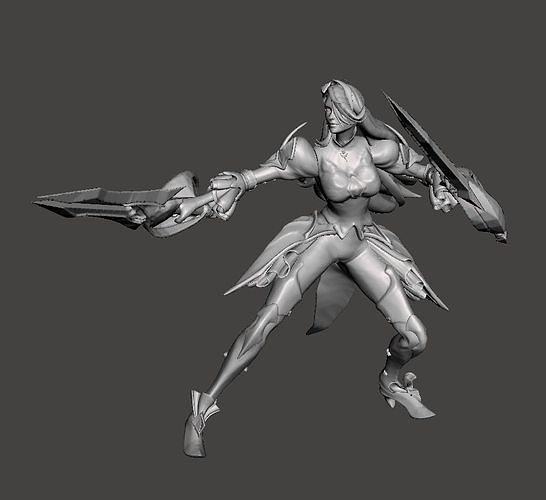 Battle Queen Katarina 3D Model 3D print model