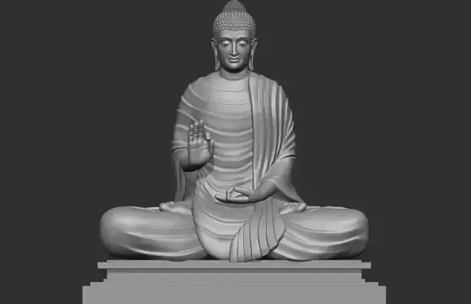 Sitting Buddha 1 Mudra 1 3D print model