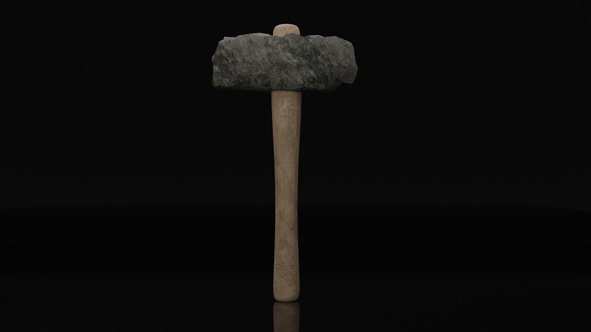 Old Hammer Low-poly 3D model Low-poly 3D model_1