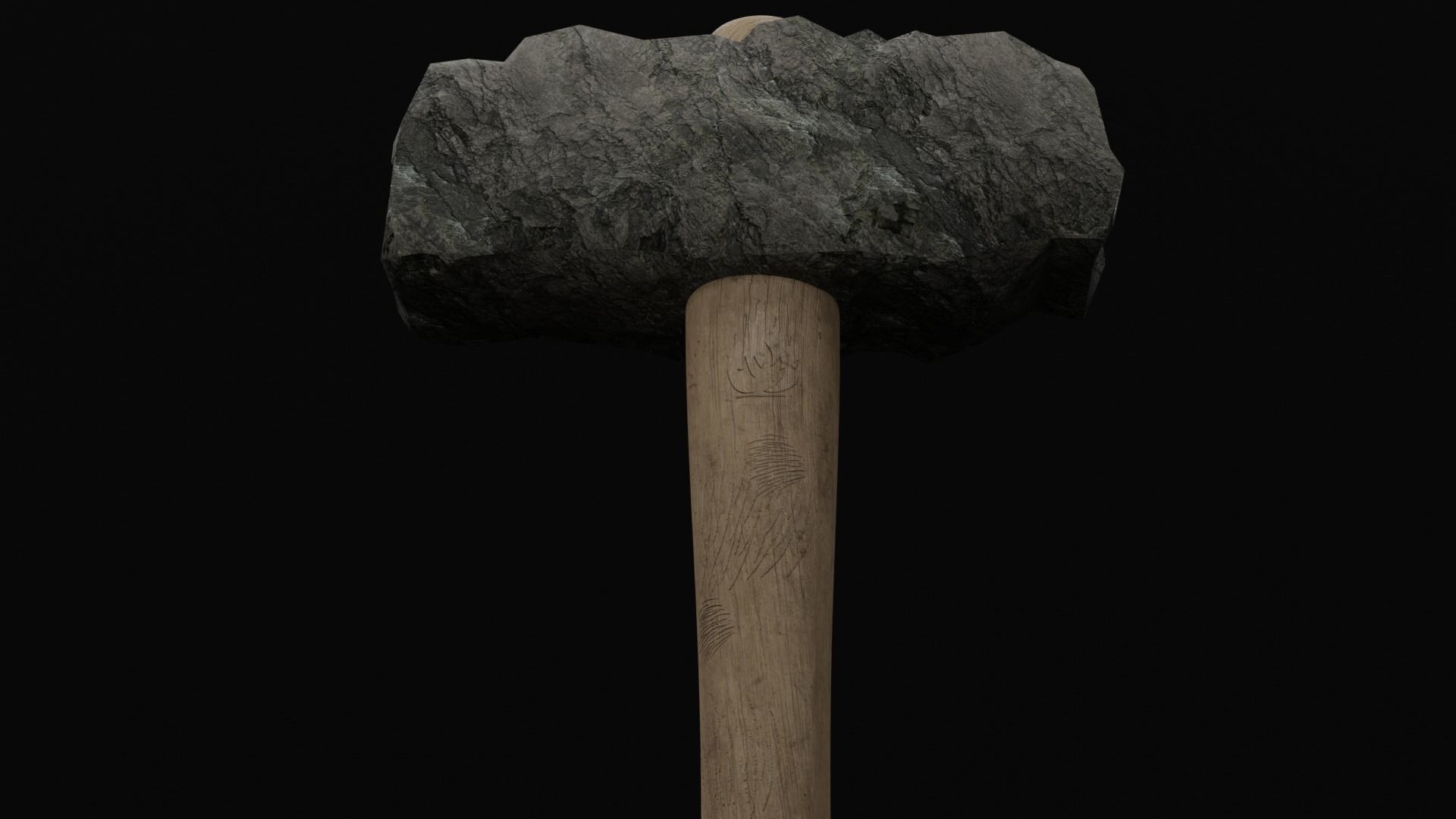Old Hammer Low-poly 3D model Low-poly 3D model_4