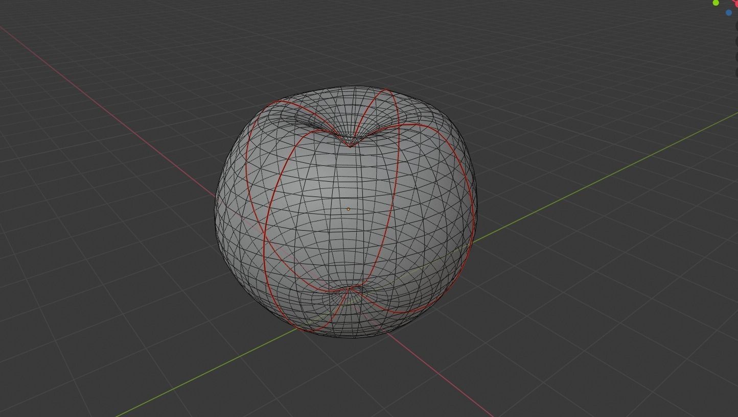 Apple stem 3D model_3