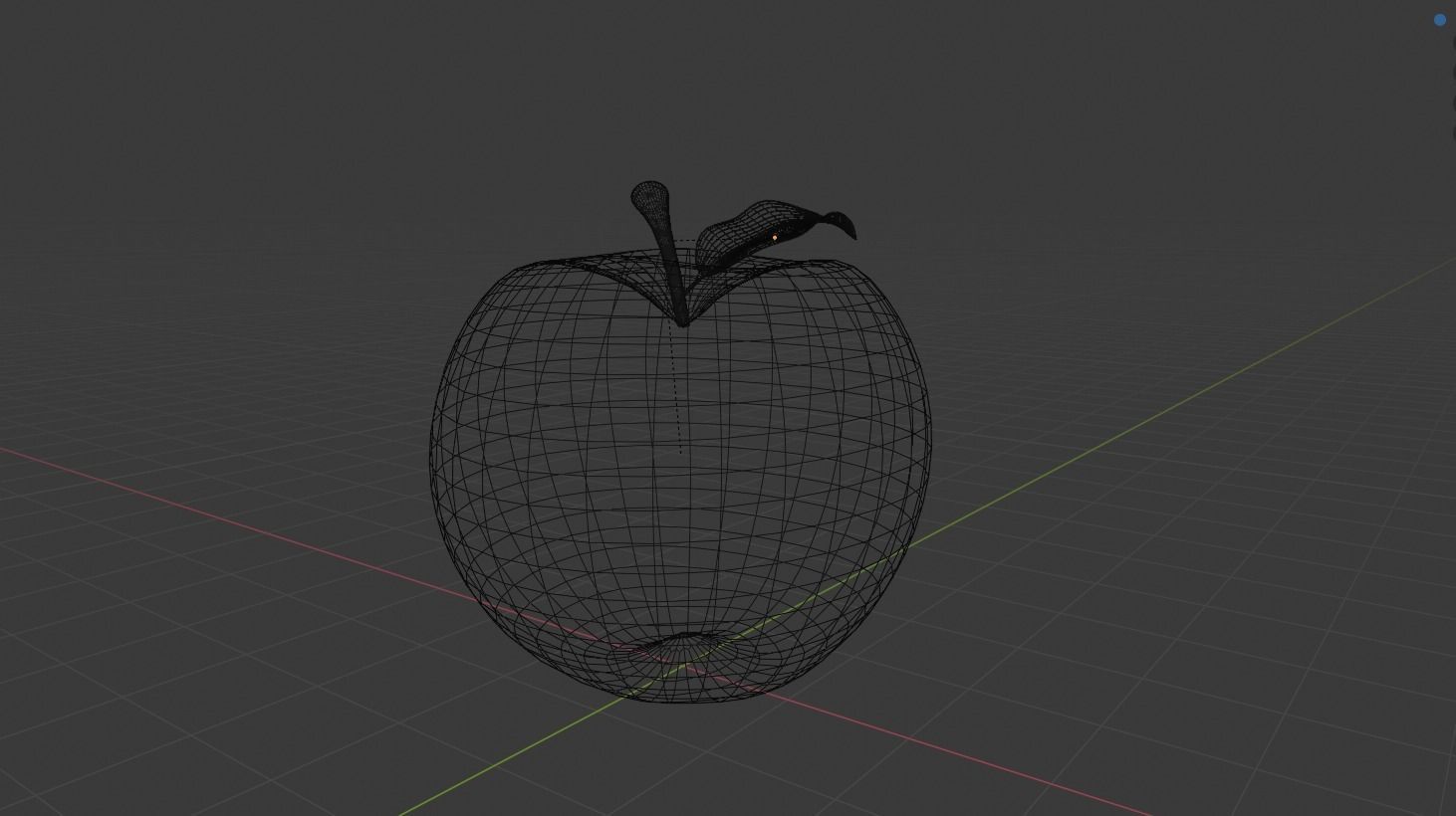 Apple stem 3D model_5
