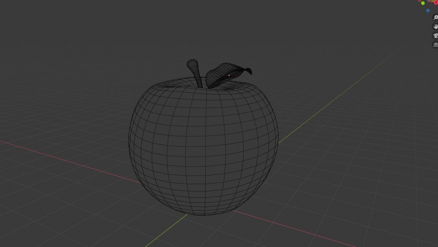 Apple stem 3D model_6