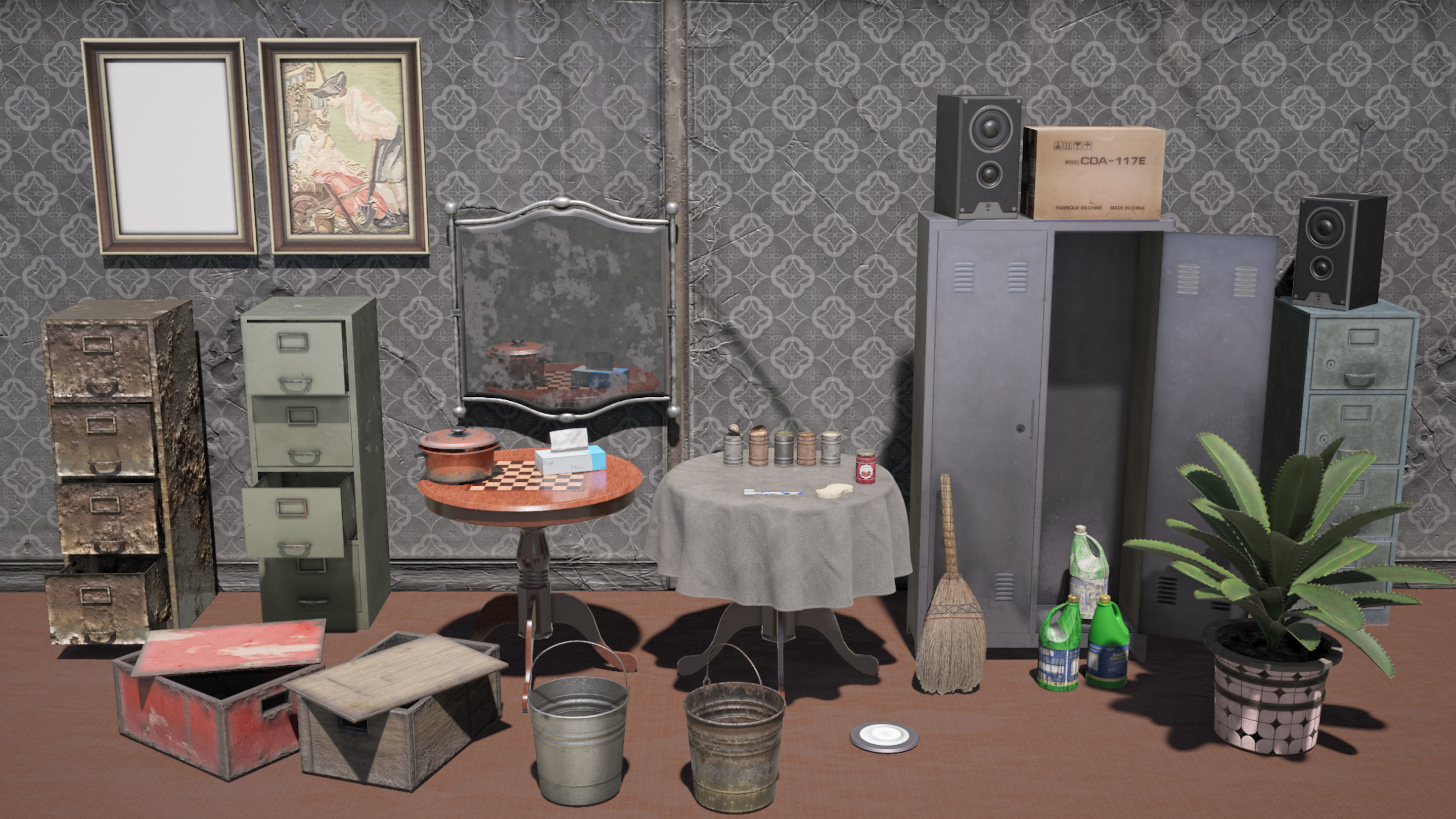 household props - low poly speaker 3D Model Collection_47