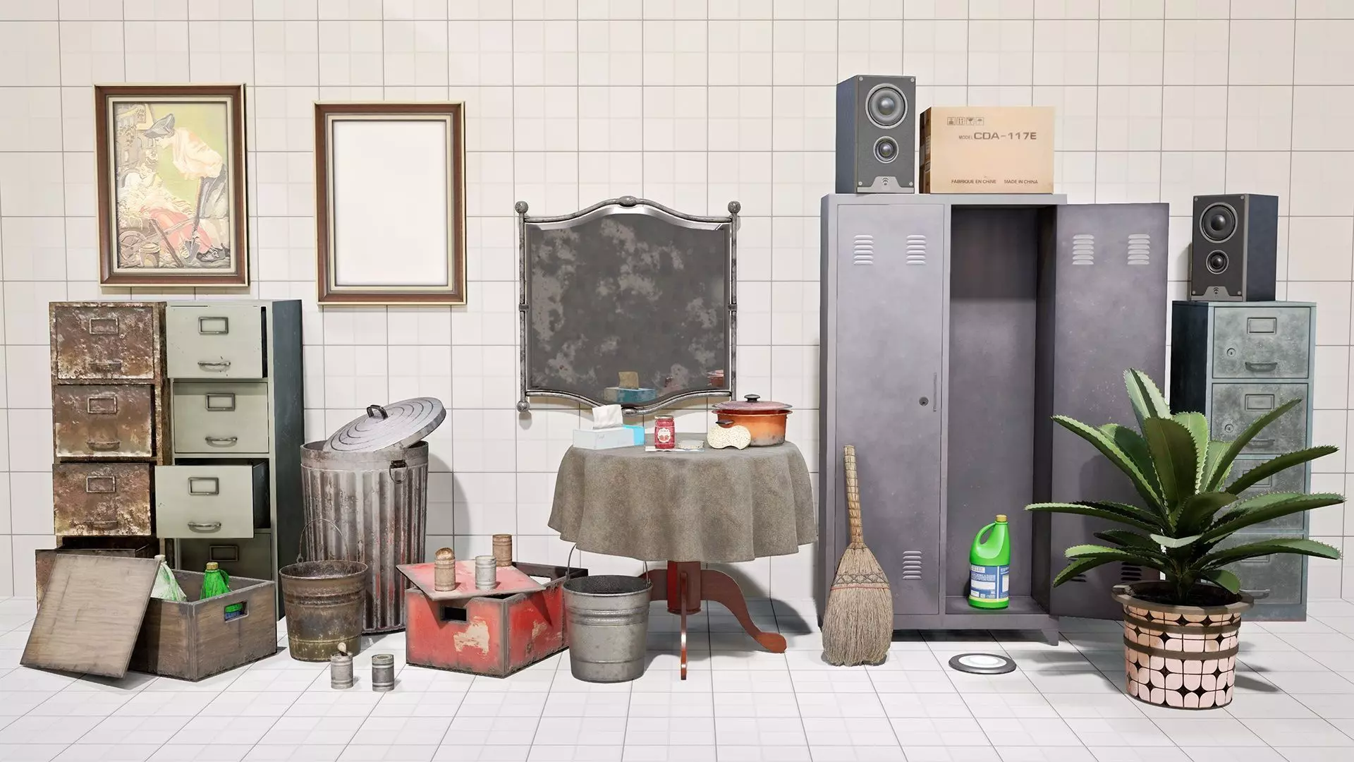 household props - low poly speaker 3D Model Collection_0