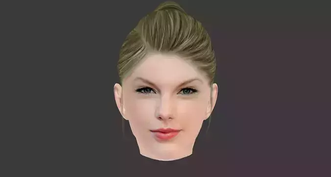 Low poly  Hair for female game character 