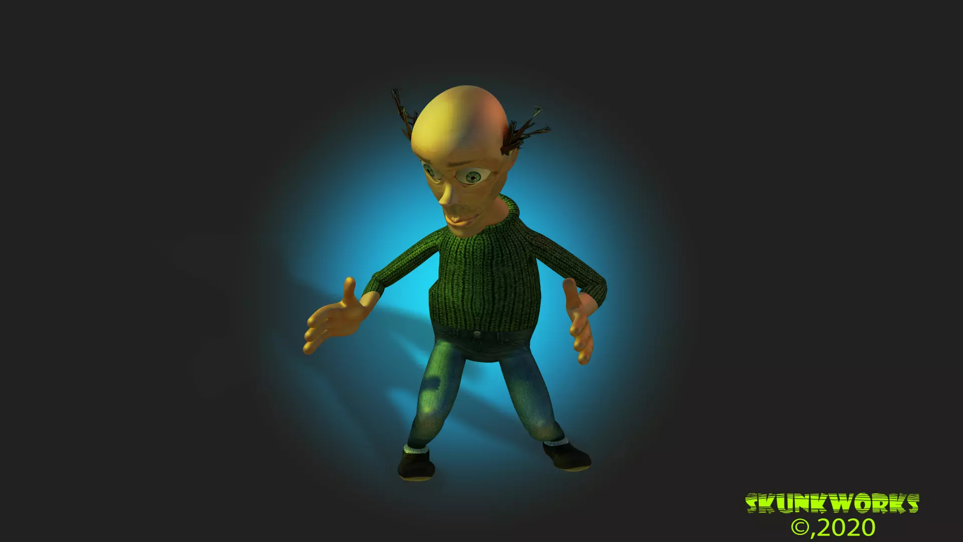 Goofy Guy Silly Dance Animation Low-poly 3D model