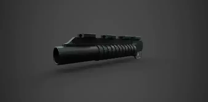 M203 Barrel Grenade Launcher Low-poly 3D model