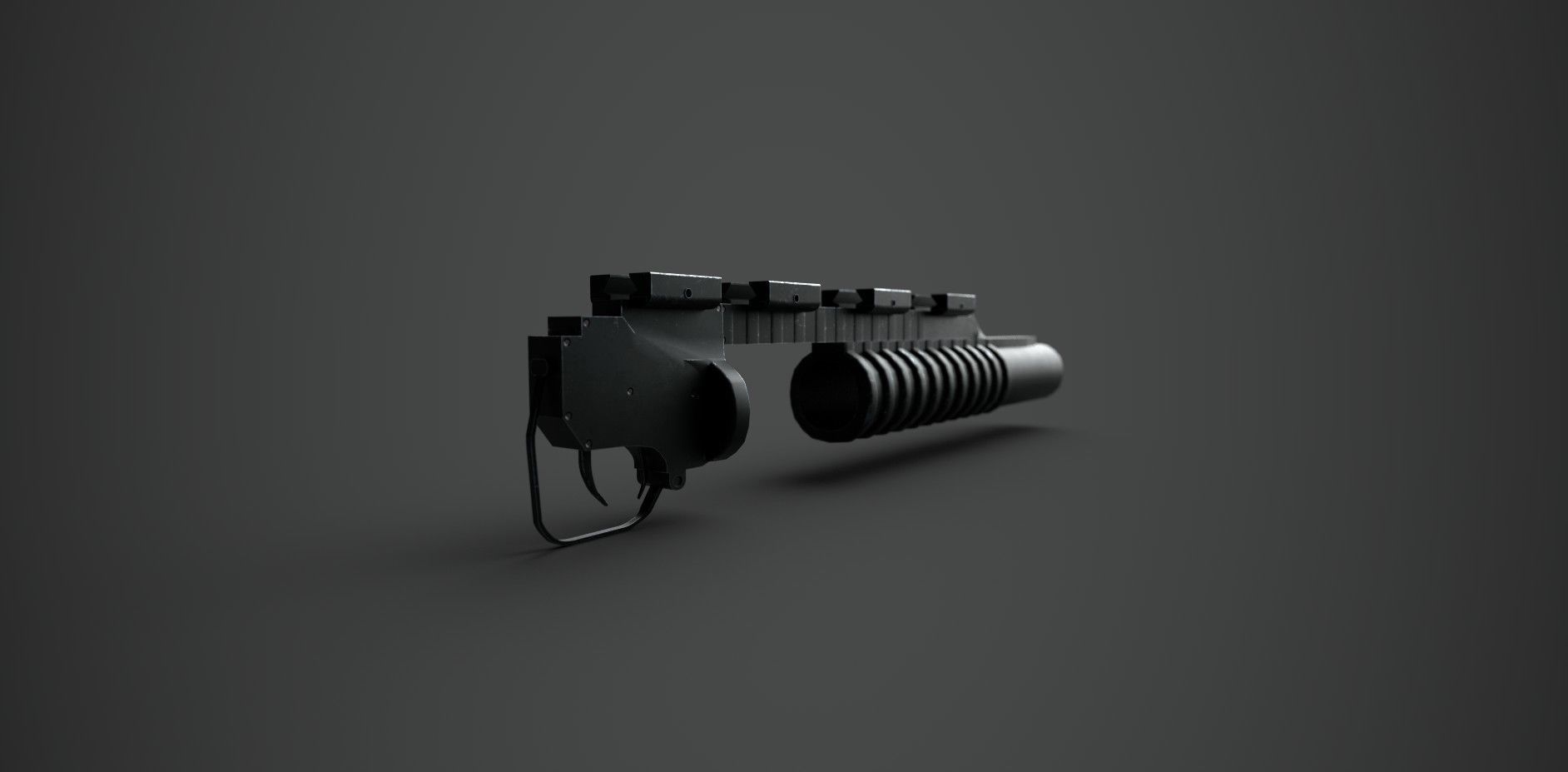 M203 Barrel Grenade Launcher Low-poly 3D model_8