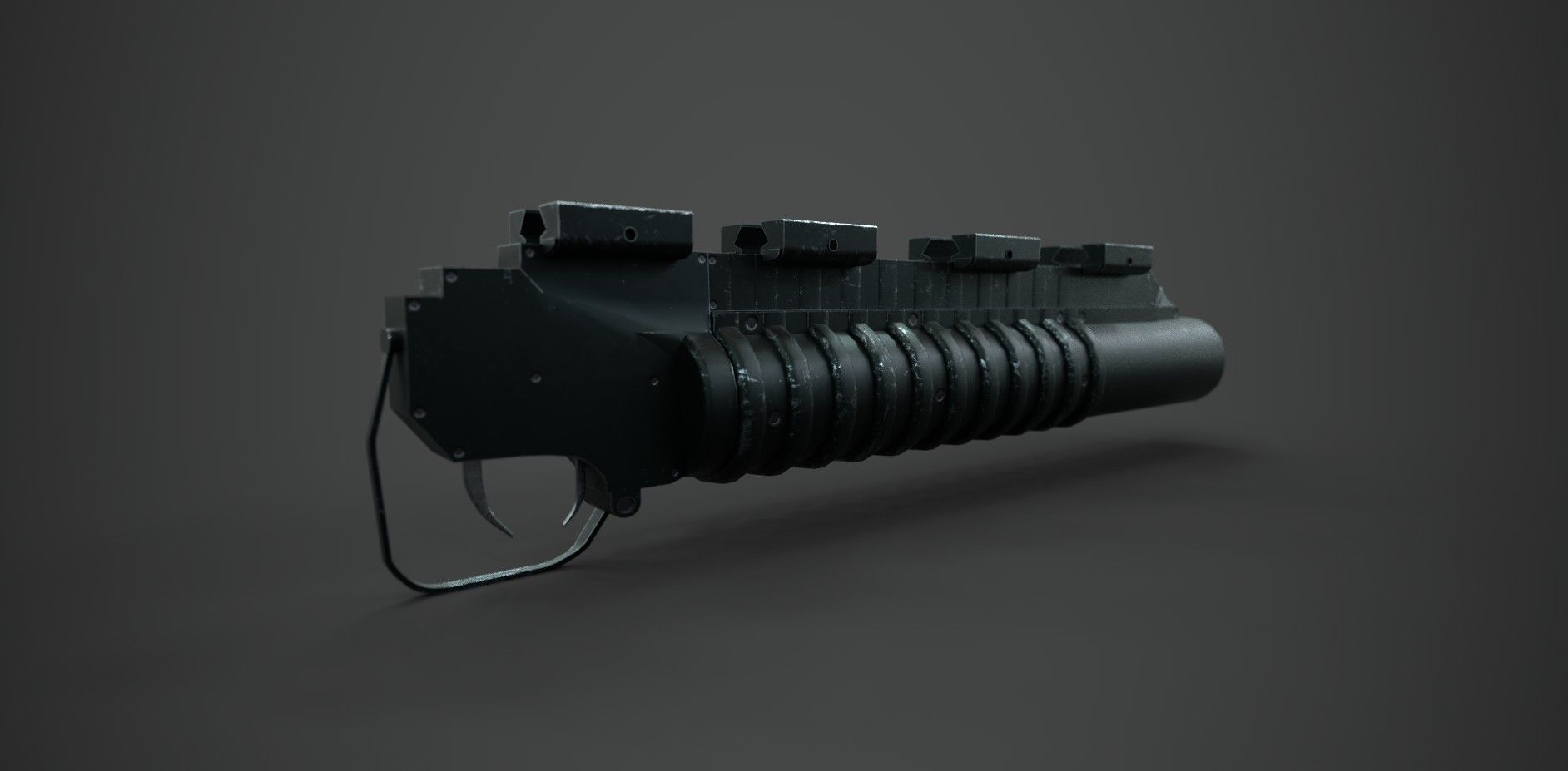M203 Barrel Grenade Launcher Low-poly 3D model_2