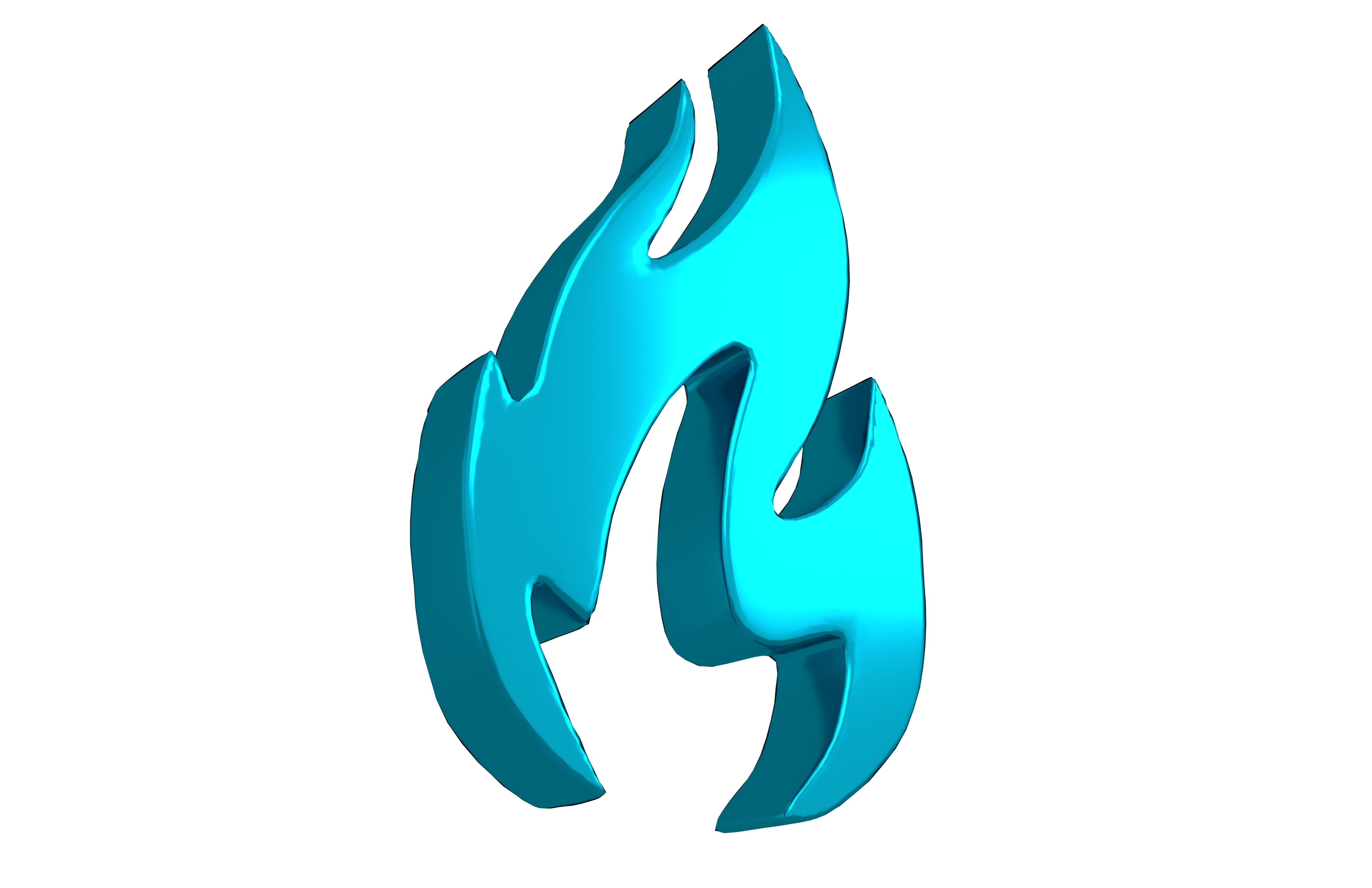 Fire Symbol v3 014 Low-poly 3D model_3