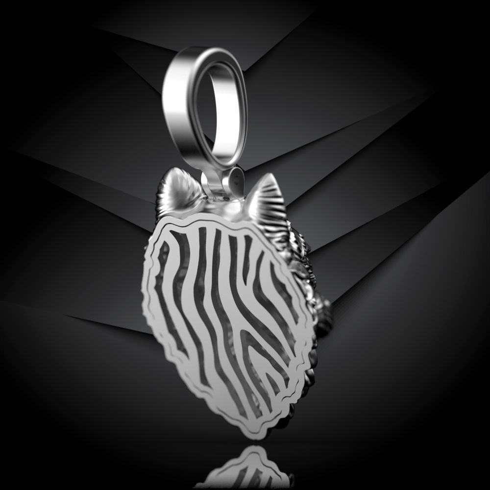 pendant wolf v1 3D print model_2